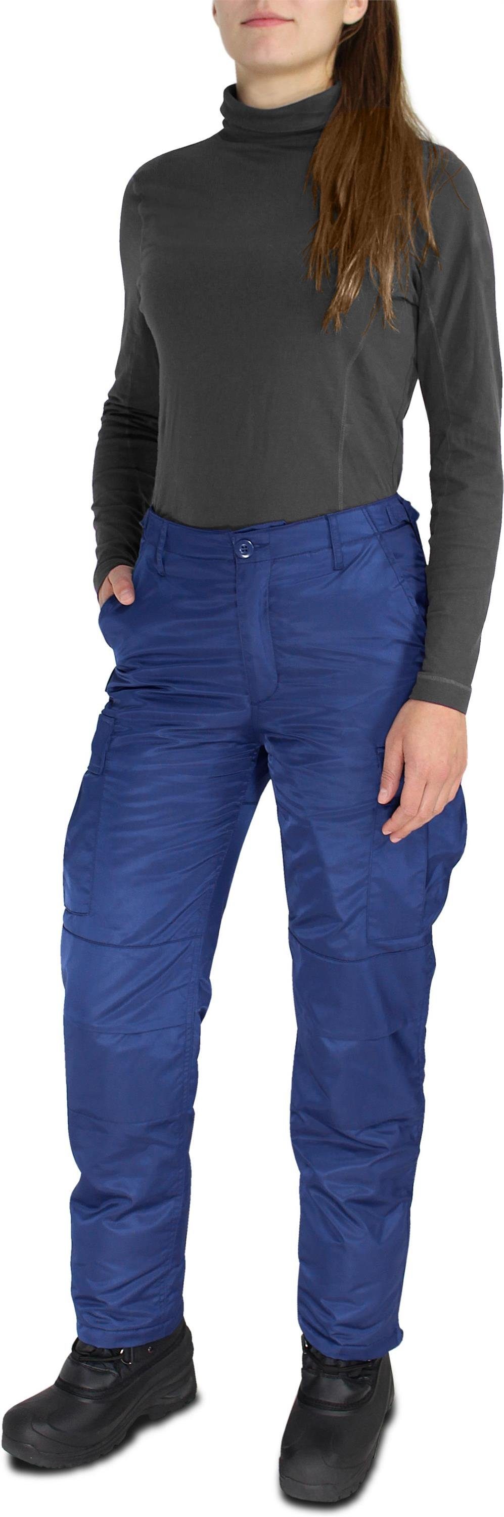 normani Thermohose Damen Thermo-Winterhose Yerupaja Wattierte Funktionshose gefütterte Skihose wasserdichte Wanderhose Marine