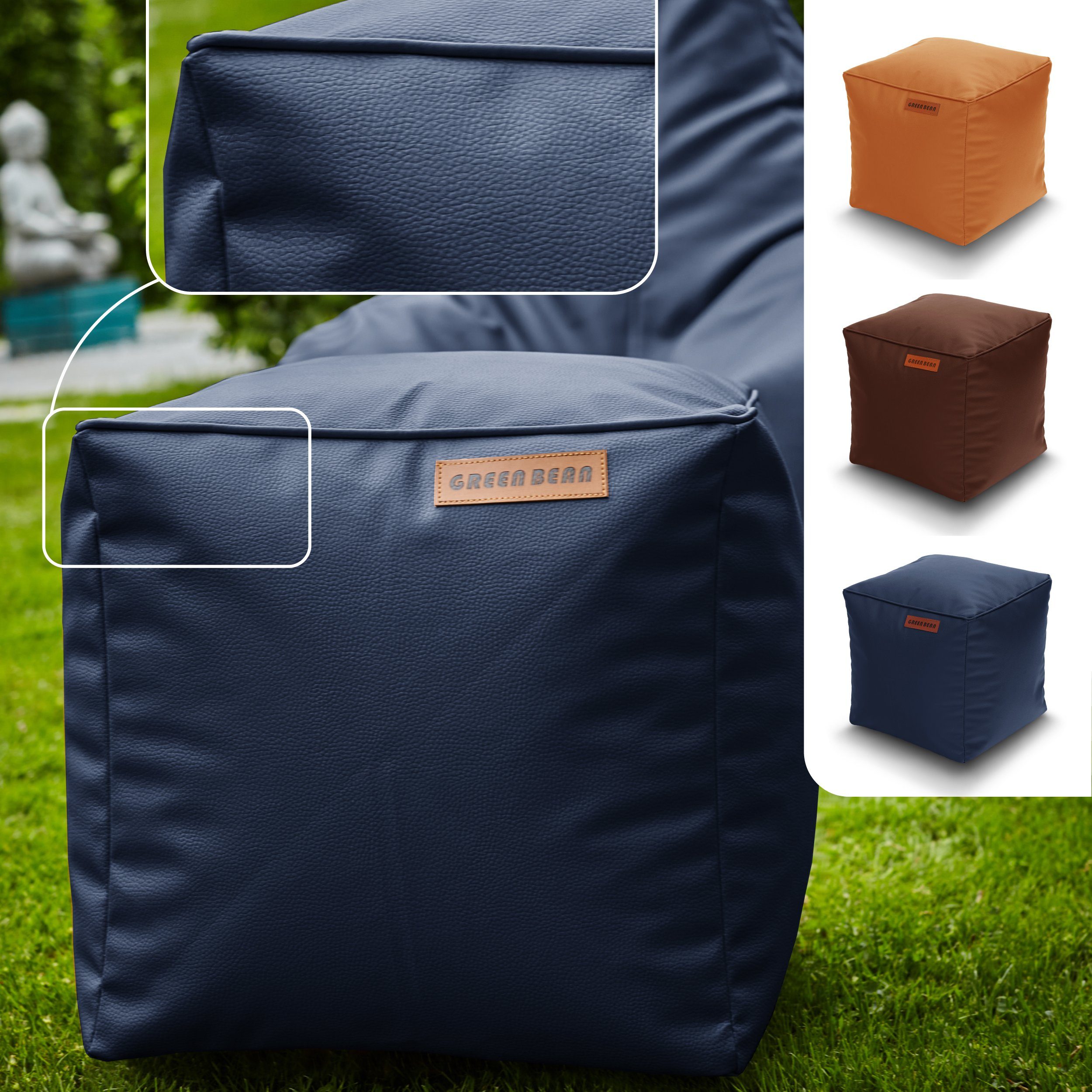 Green Bean Pouf Sitzpouf aus Kunstleder günstig online kaufen