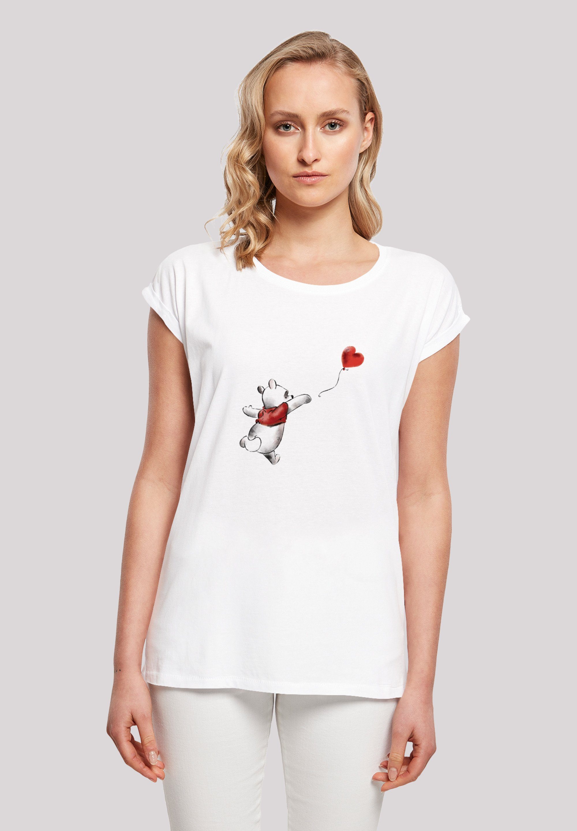 F4NT4STIC T-Shirt Winnie Puuh Winnie & Balloon Print weiß