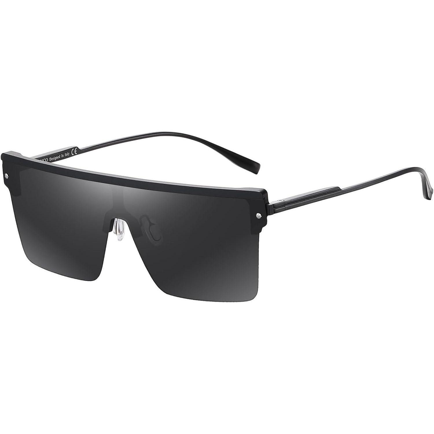 LuxusKollektion Sonnenbrille Sonnenbrille Herren polarisierte quadratische übergroße UV400