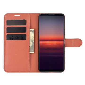 König Design Handyhülle Sony Xperia 5 II, Schutzhülle Schutztasche Case Cover Etuis Wallet Klapptasche Bookstyle