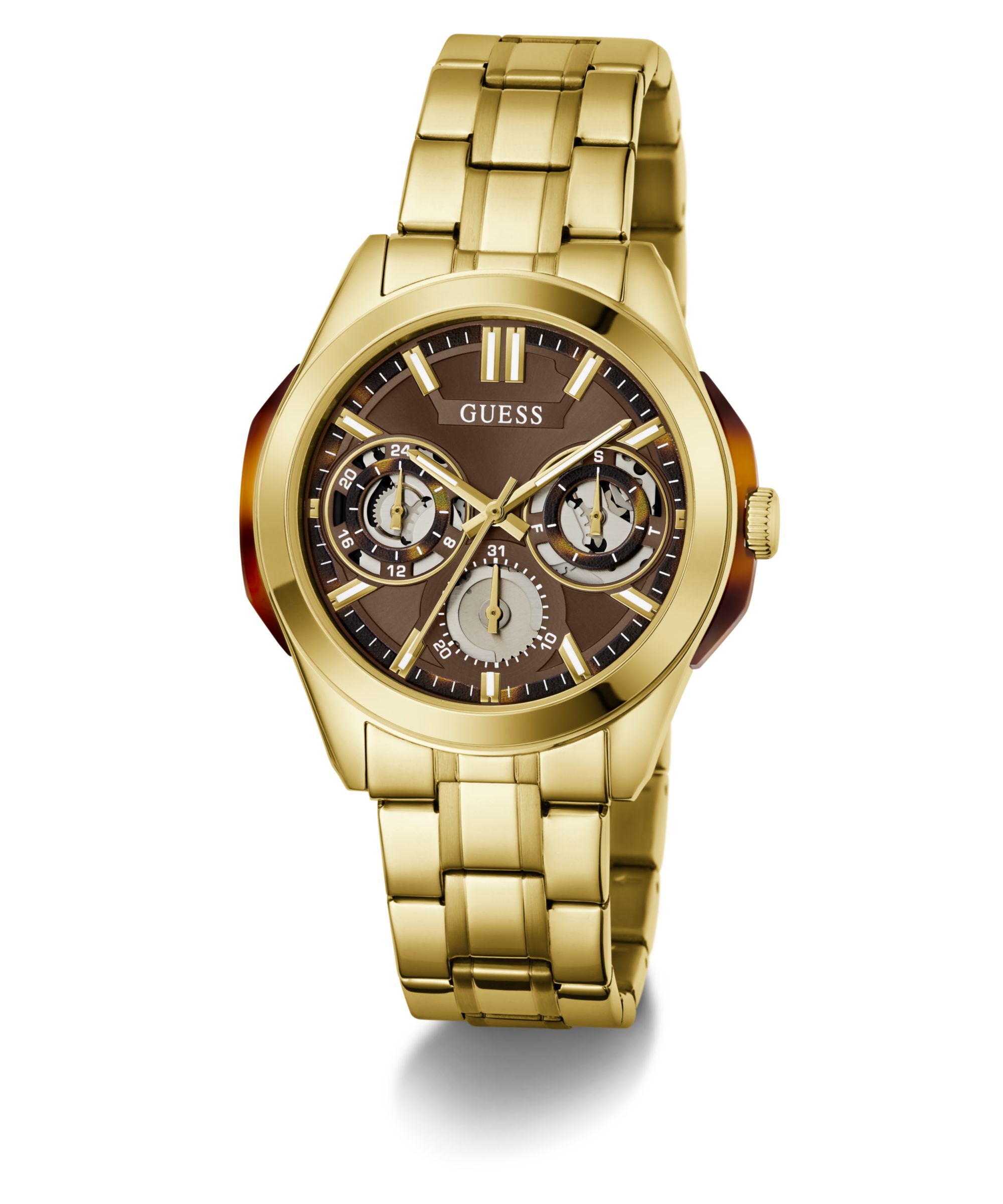 Guess Multifunktionsuhr NIGEL GW1144G2, Quarzuhr, Armbanduhr, Herrenuhr, Edelstahlarmband, analog, Tag