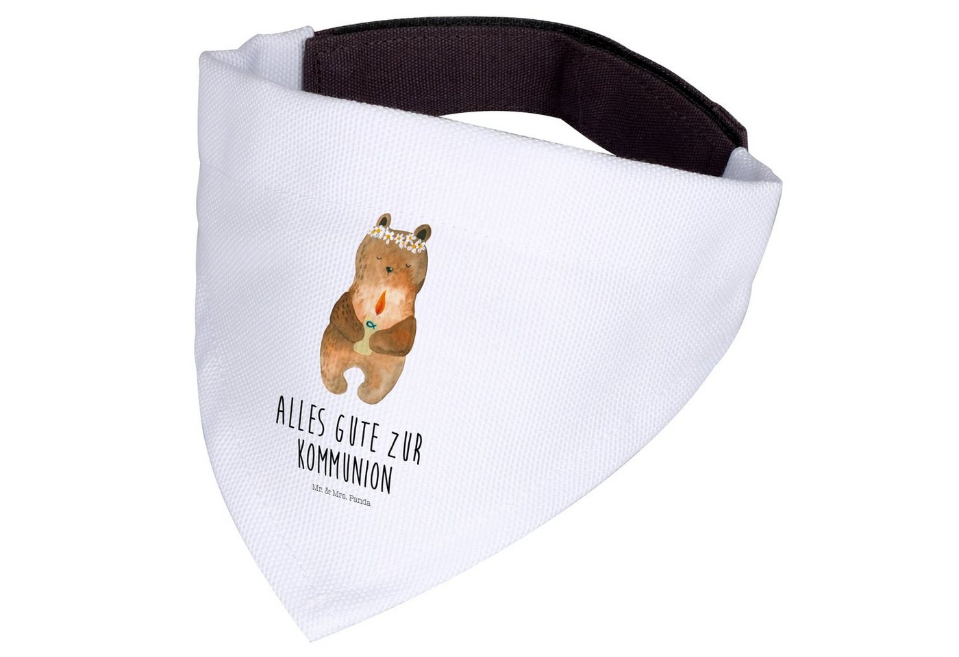 Thumbnail - Mr. & Mrs. Panda Hundefliege Bär Kommunion - Weiß - Geschenk, Teddy, Hunde, mittelgroße Hunde, Ted, Polyester, Elegantes...