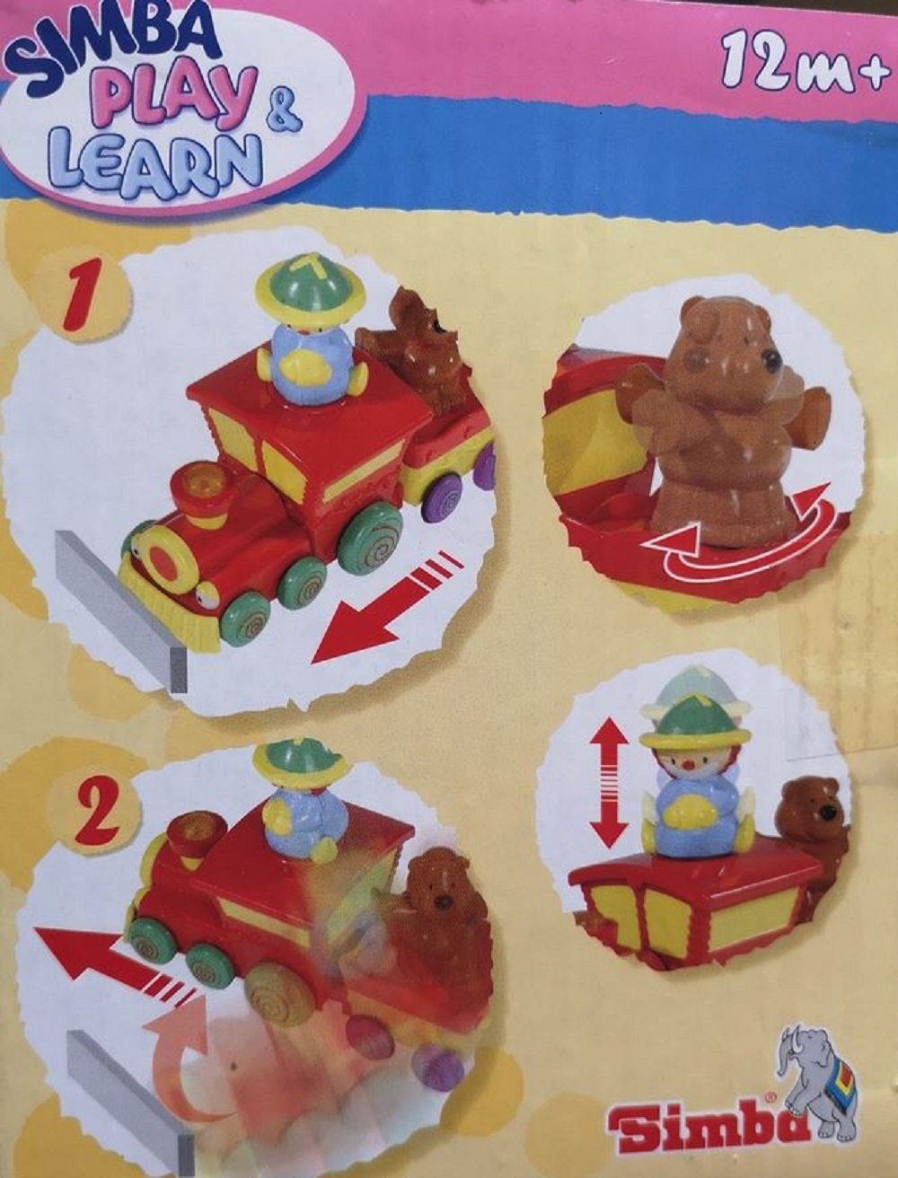 SIMBA Spielzeug-Lokomotive Zirkuszug - Zug Eisenbahn ca. 21 cm, als Geschenk geeignet