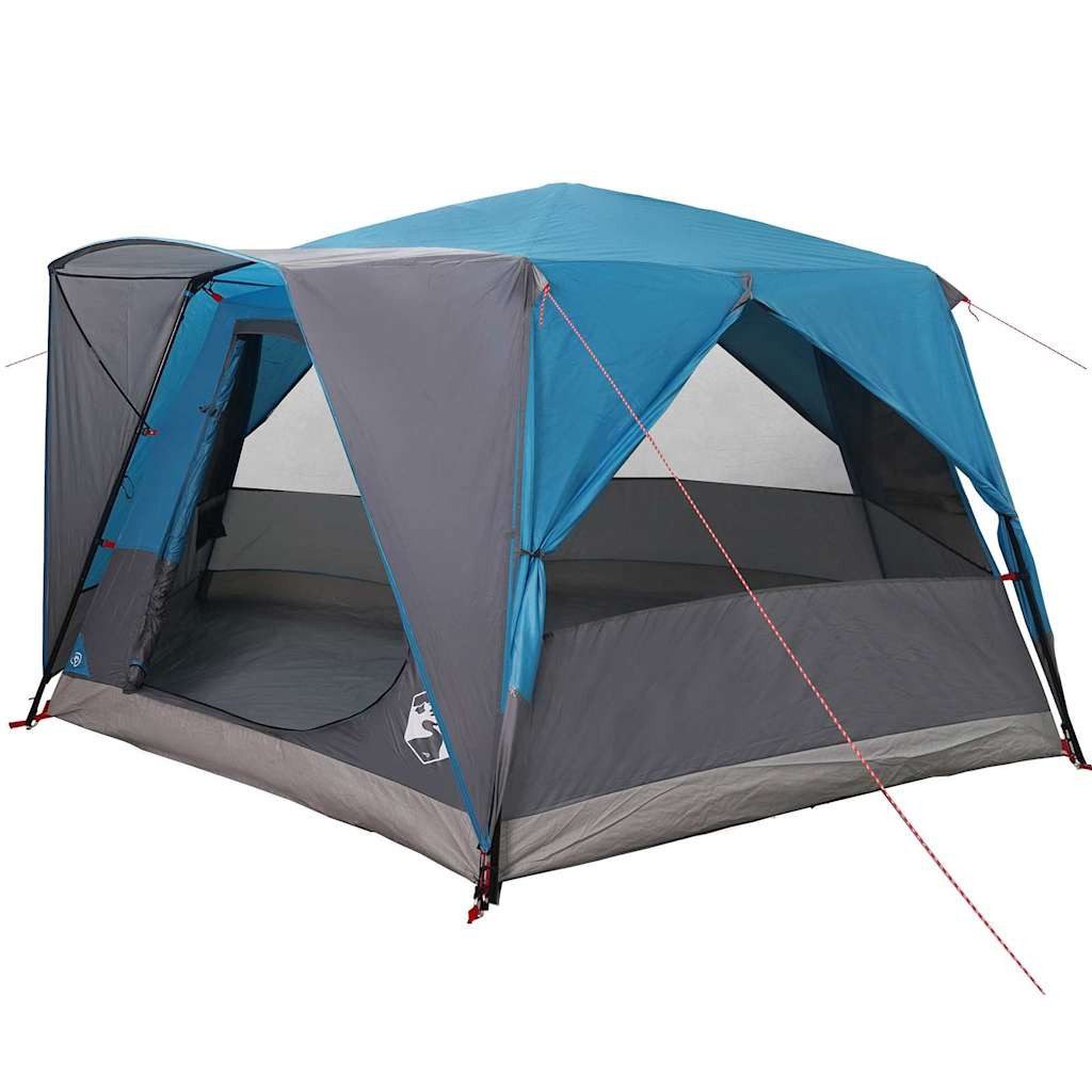 vidaXL Tunnelzelt Kabinenzelt für 7 Personen mit Dach Blau 400 x 350 x 212 cm, (1 tlg)