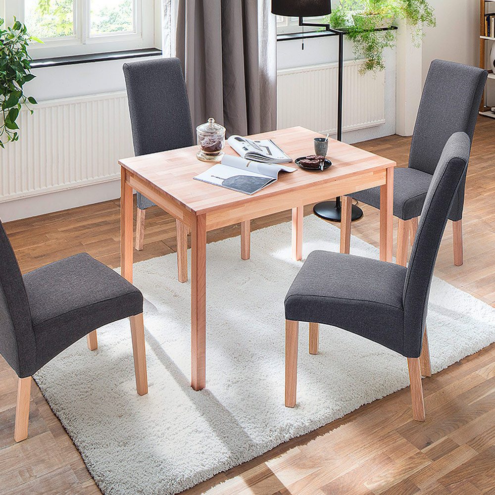 Lomadox Esstisch AMIENS-06, 110x70 cm, Kernbuche massiv geölt, Echtholz