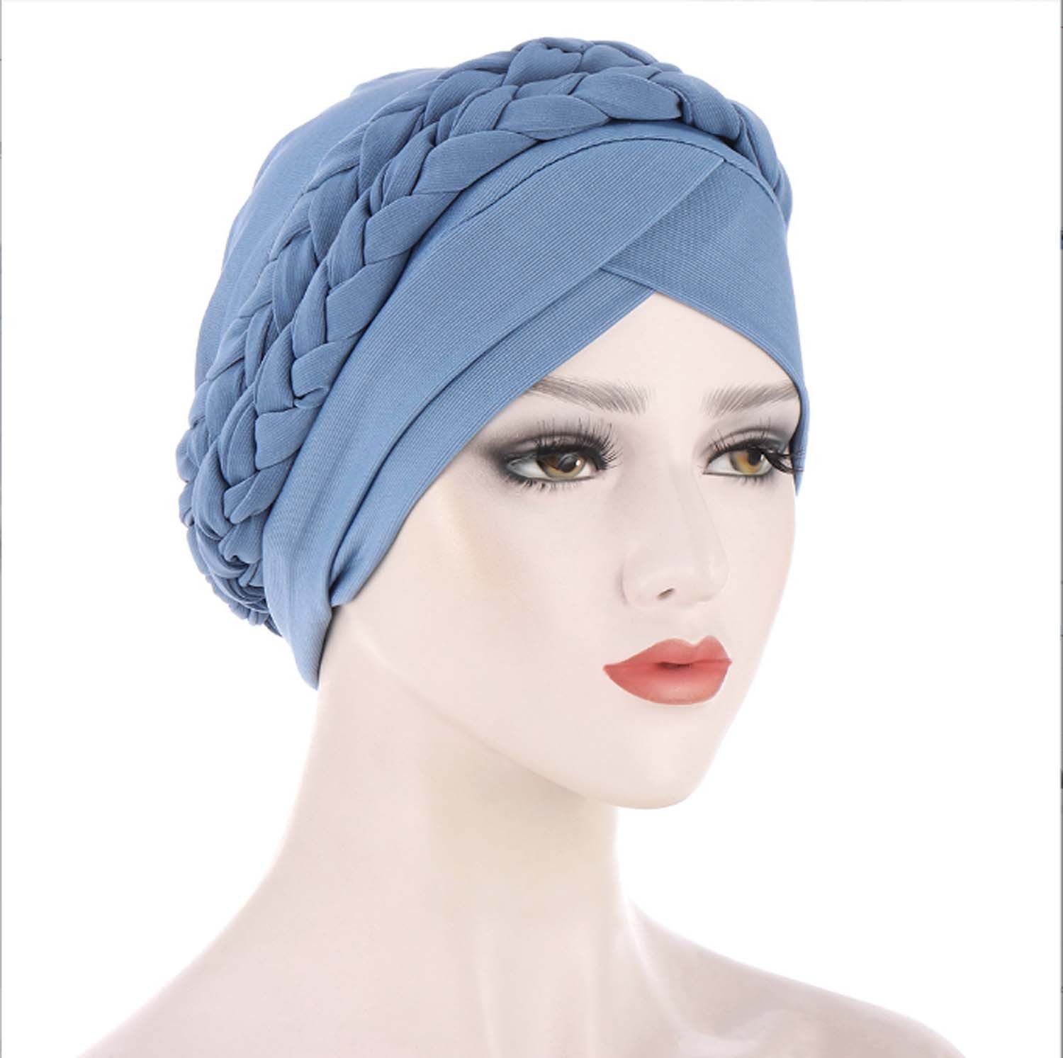 Zaewry Turbanmütze Afrikanischer Damen Geflecht Kopfbedeckung Kopftücher Chemo Kappe