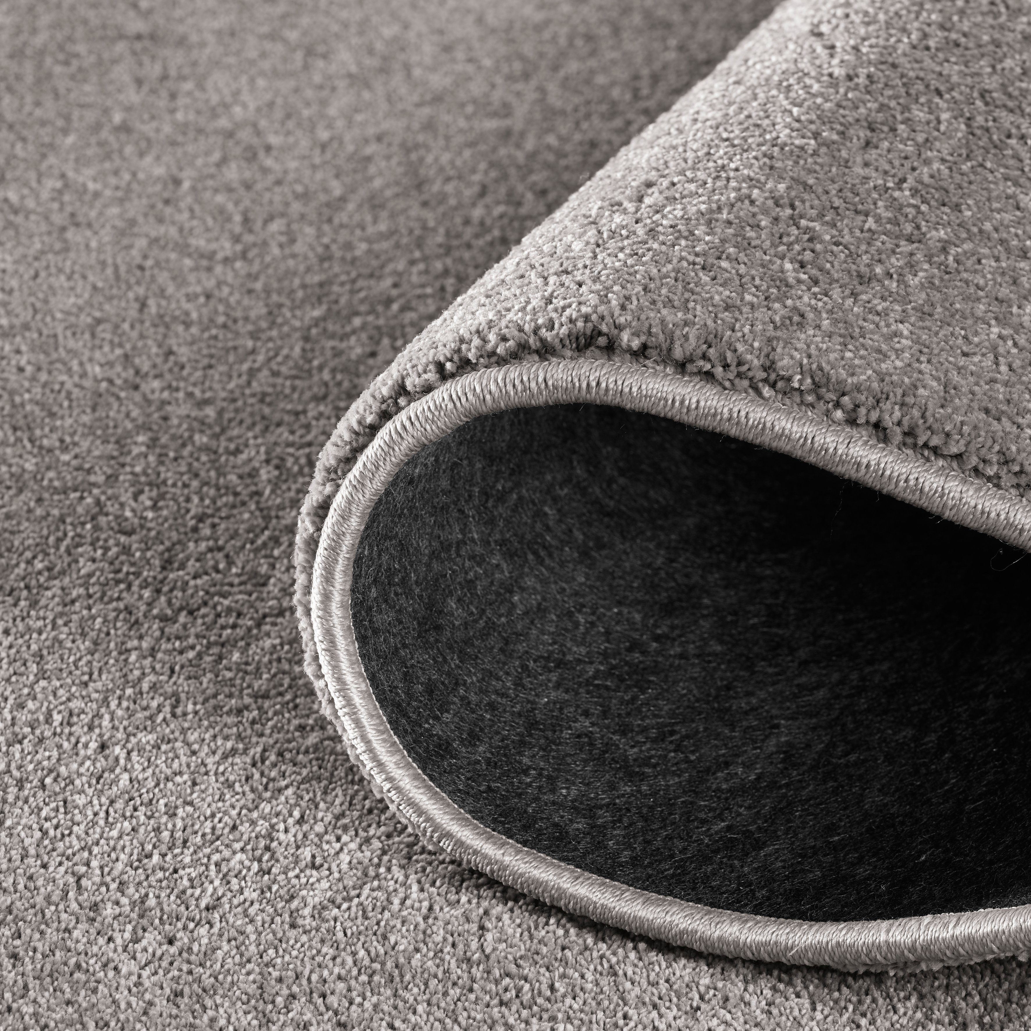 TaCa Home Teppich Kurzflor-Frisee-Teppich, rund, Höhe: 9 mm, Wohnzimmer Sch günstig online kaufen