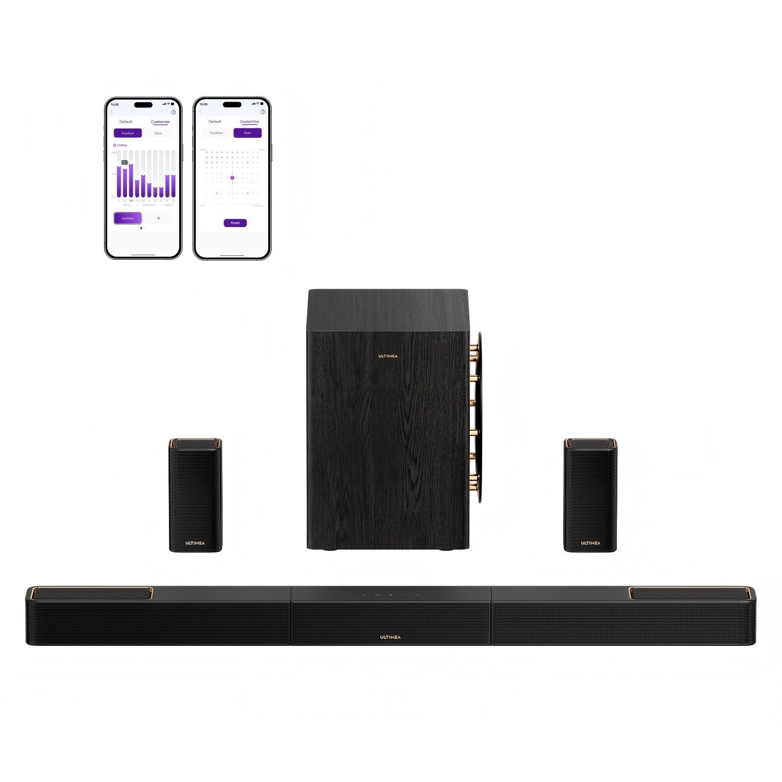 Ultimea Skywave Series Soundbar 5.1.4-Kanal Dolby Atmos (760 W, 360° SurroundX Audio, Verlustfreie Audioübertragung, Dolby Atmos)