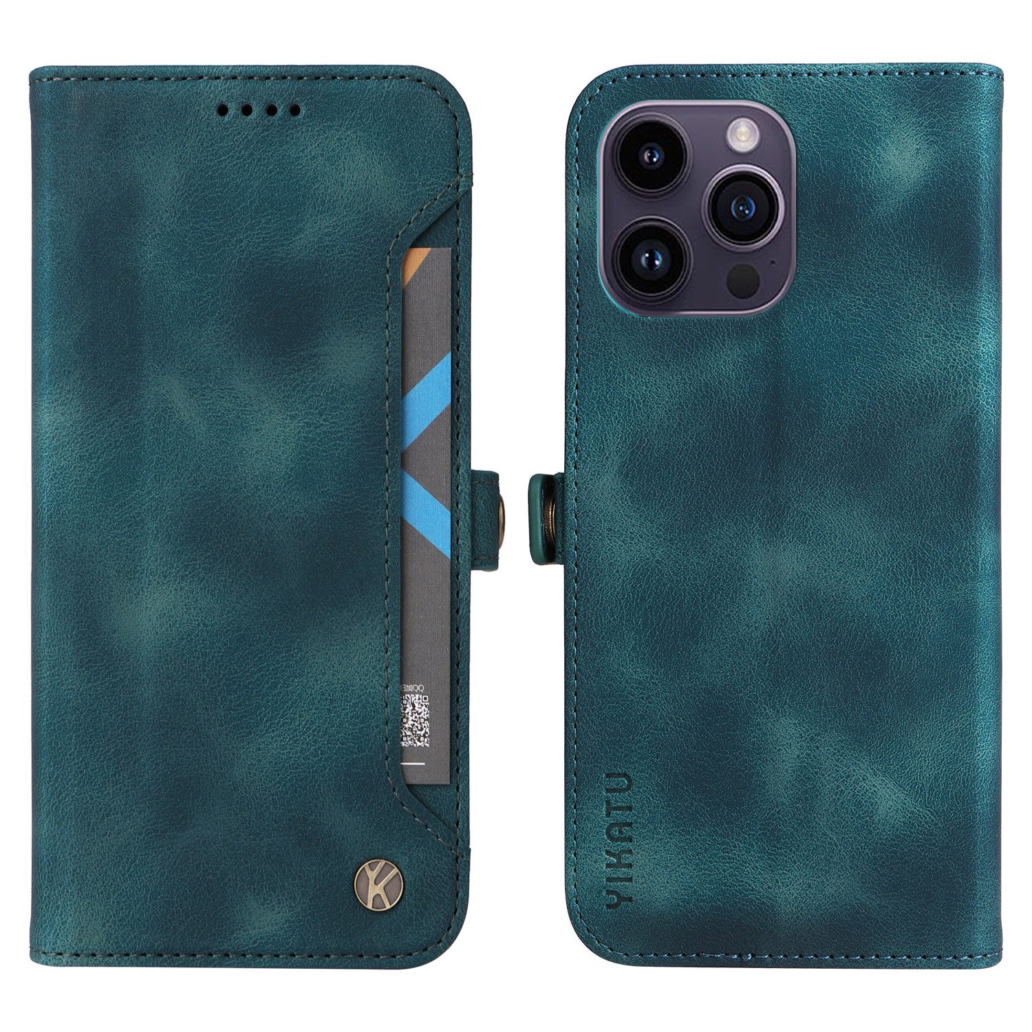 Innocase Handyhülle Leder Handy Hülle Tasche Kartenschlitz für iPhone Flip Case Cover