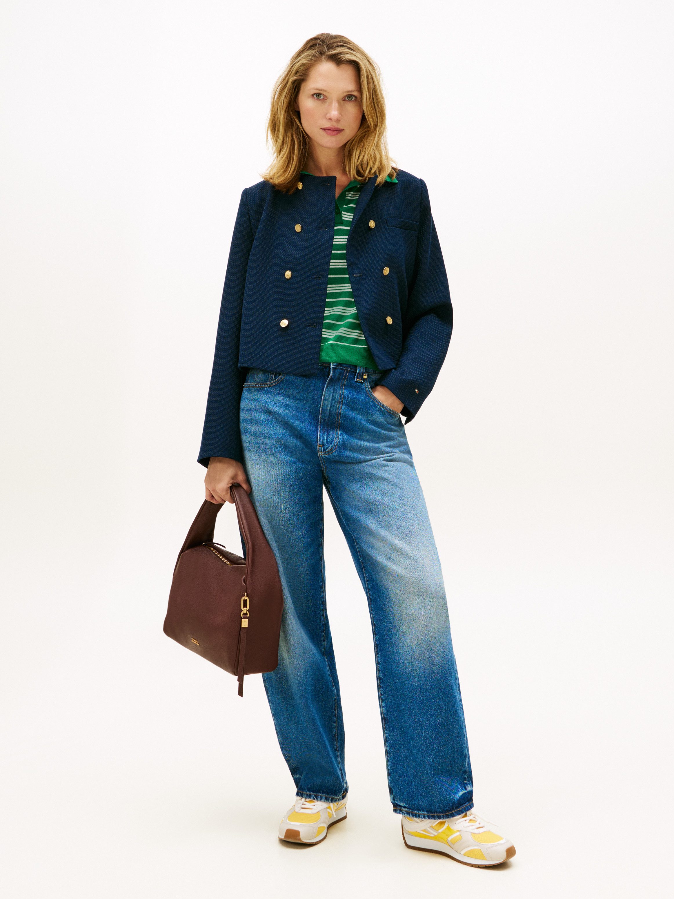 Tommy Hilfiger Kurzblazer PREPPY TEXTURE LADY JACKET