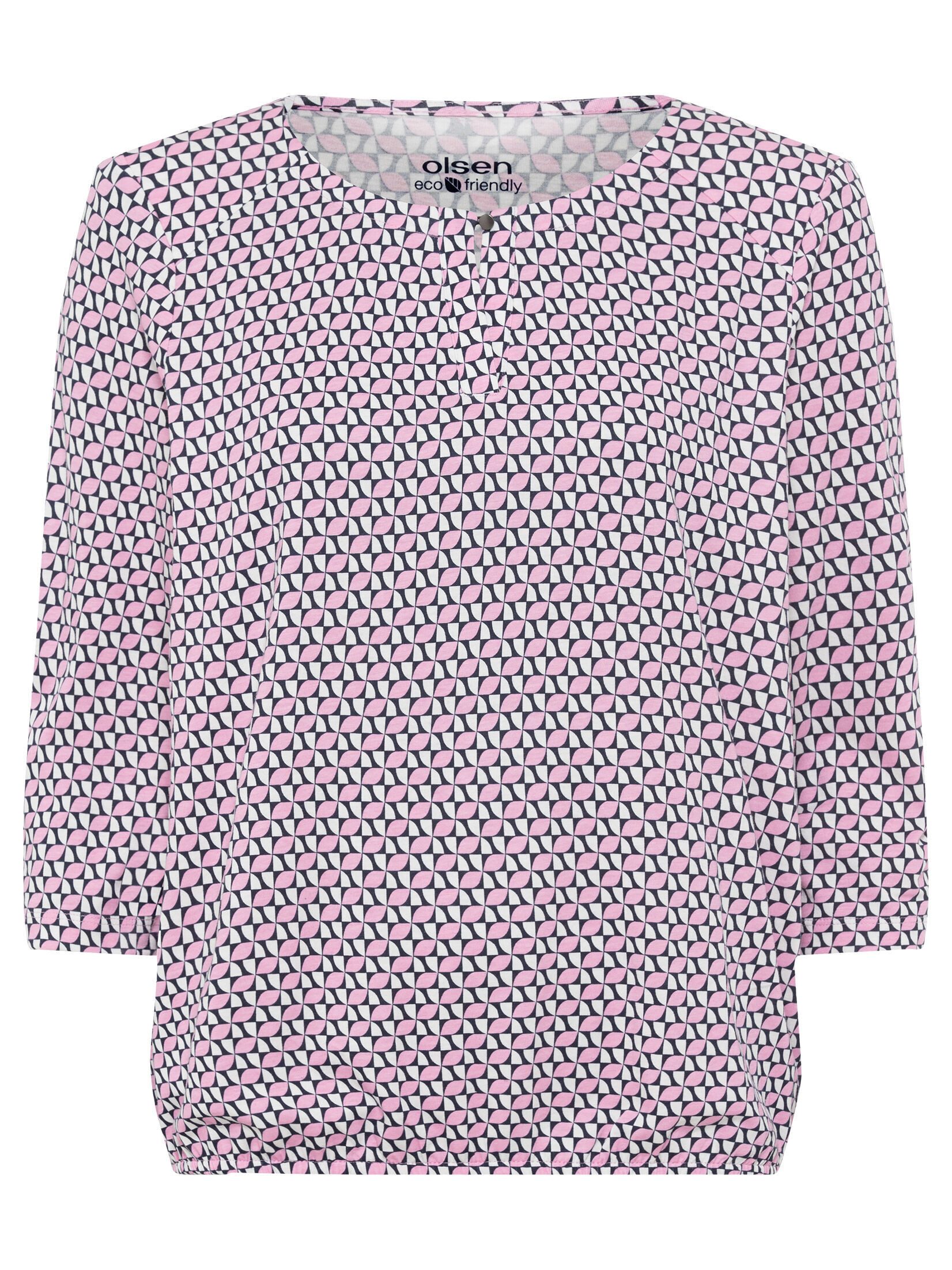 Olsen Rundhalsshirt (1-tlg) mit grafischer Allover-Print günstig online kaufen