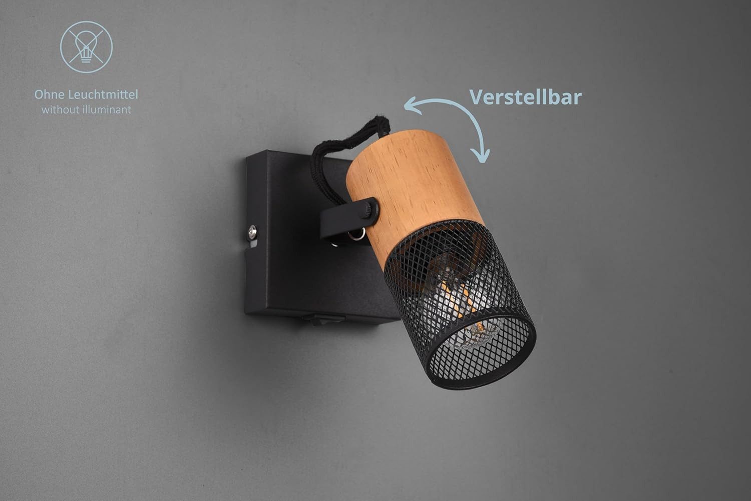 lightling Wandleuchte Aileen, ohne Leuchtmittel, inklusive Ein- und Ausschalter, IP20 Indoor