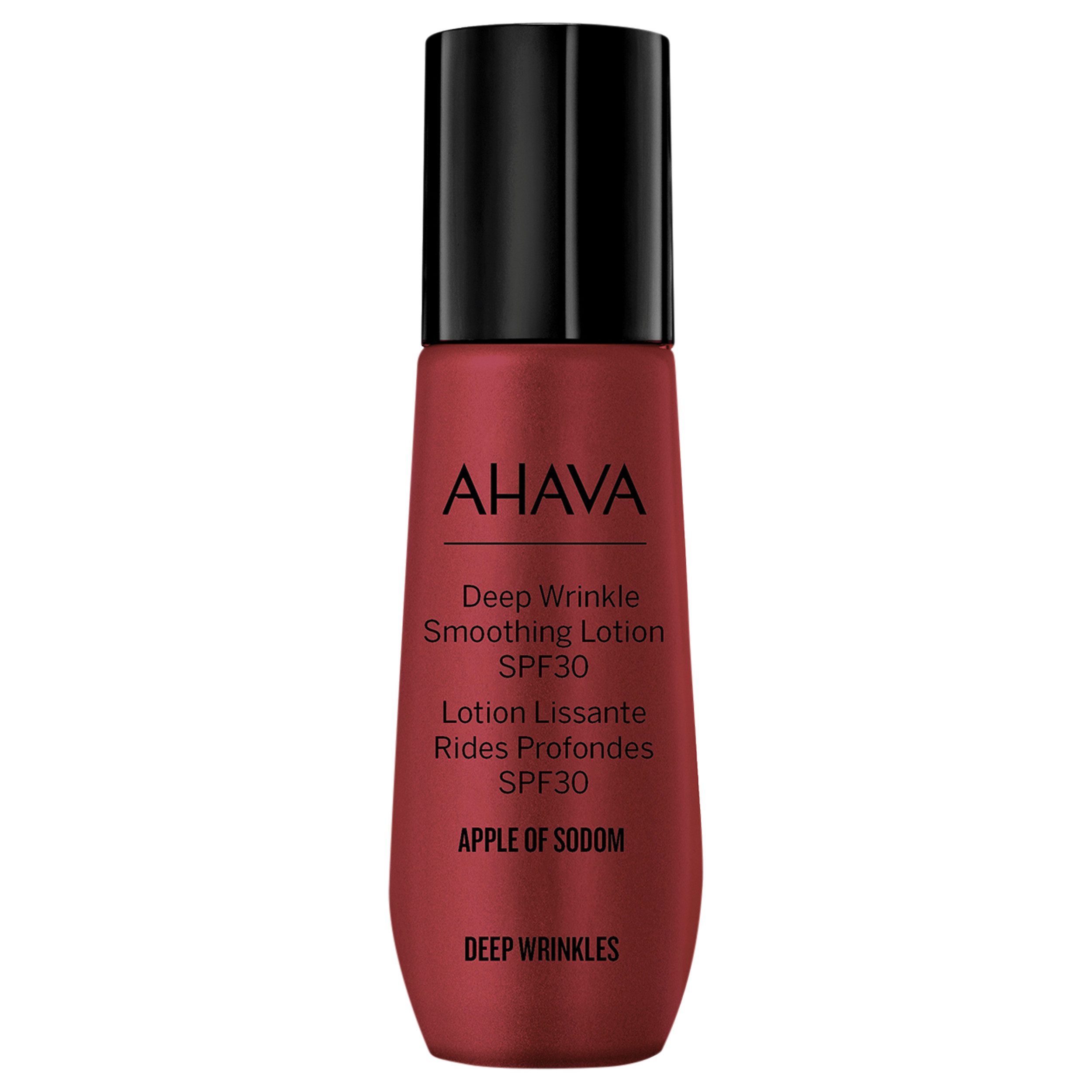 AHAVA Gesichtslotion DEEP WRINKLE LOTION BROAD SPECTRUM SPF 30, mit Apple of Sodom™-Komplex, schnell einziehende Formel