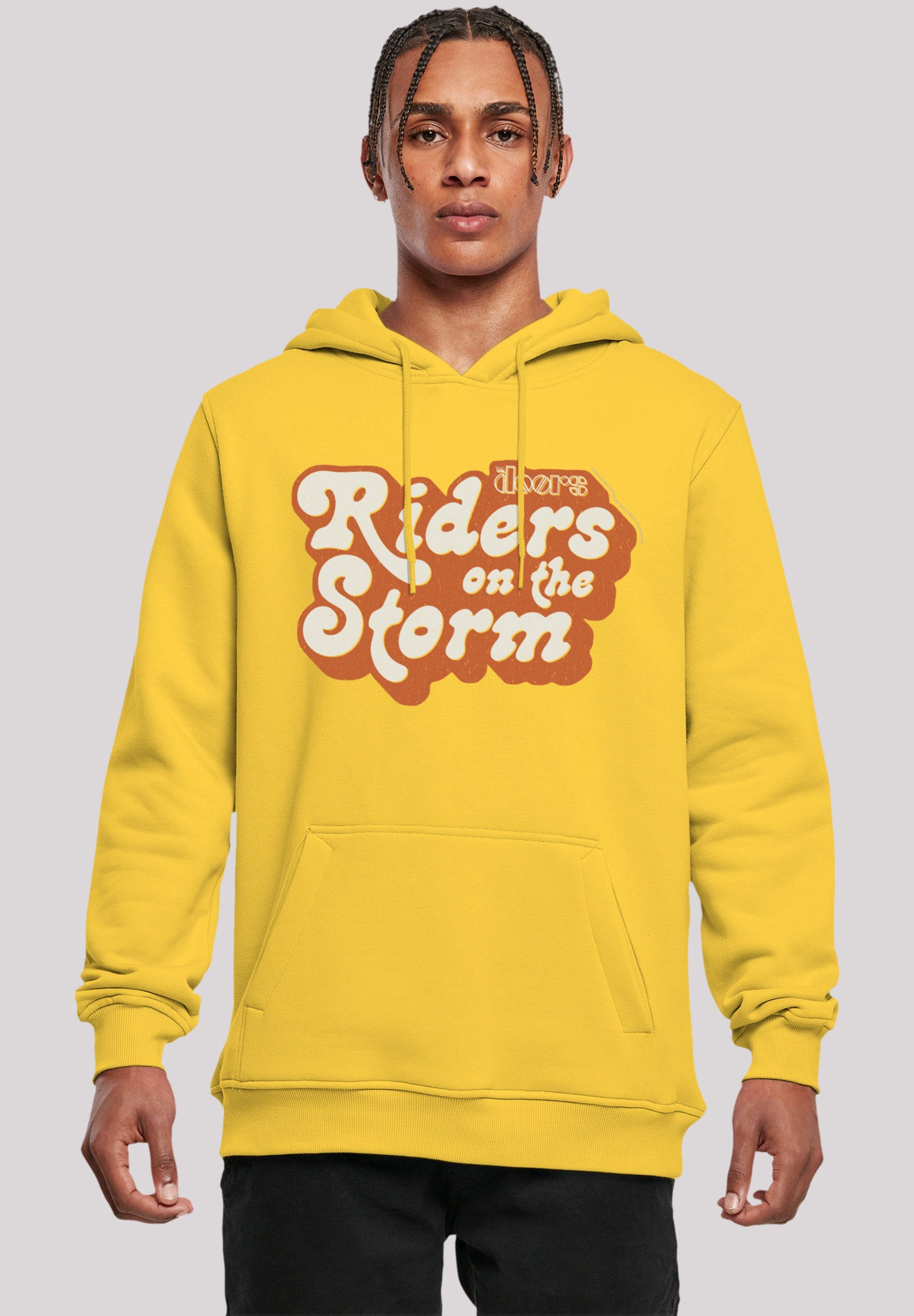 F4NT4STIC Hoodie The Doors Music Band Riders on the Storm Logo Premium Qualität, Band, Logo taxi yellow