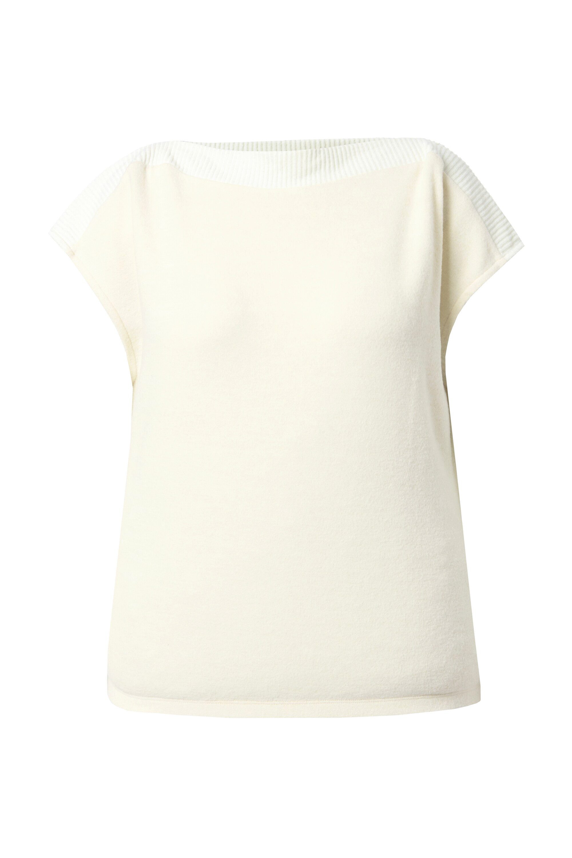 Ulla Popken Sweatjacke Loungewear-Shirt Oversized U-Boot-Ausschnitt