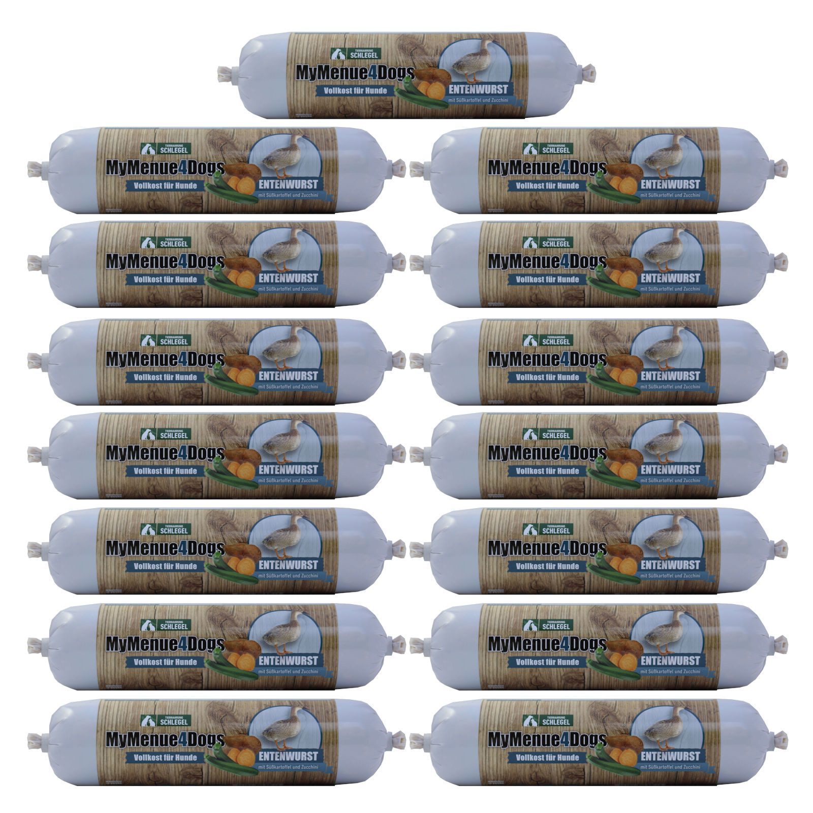 Tiernahrung Schlegel MyMenue4Dogs Hundefutter Entenwurst, 6000g