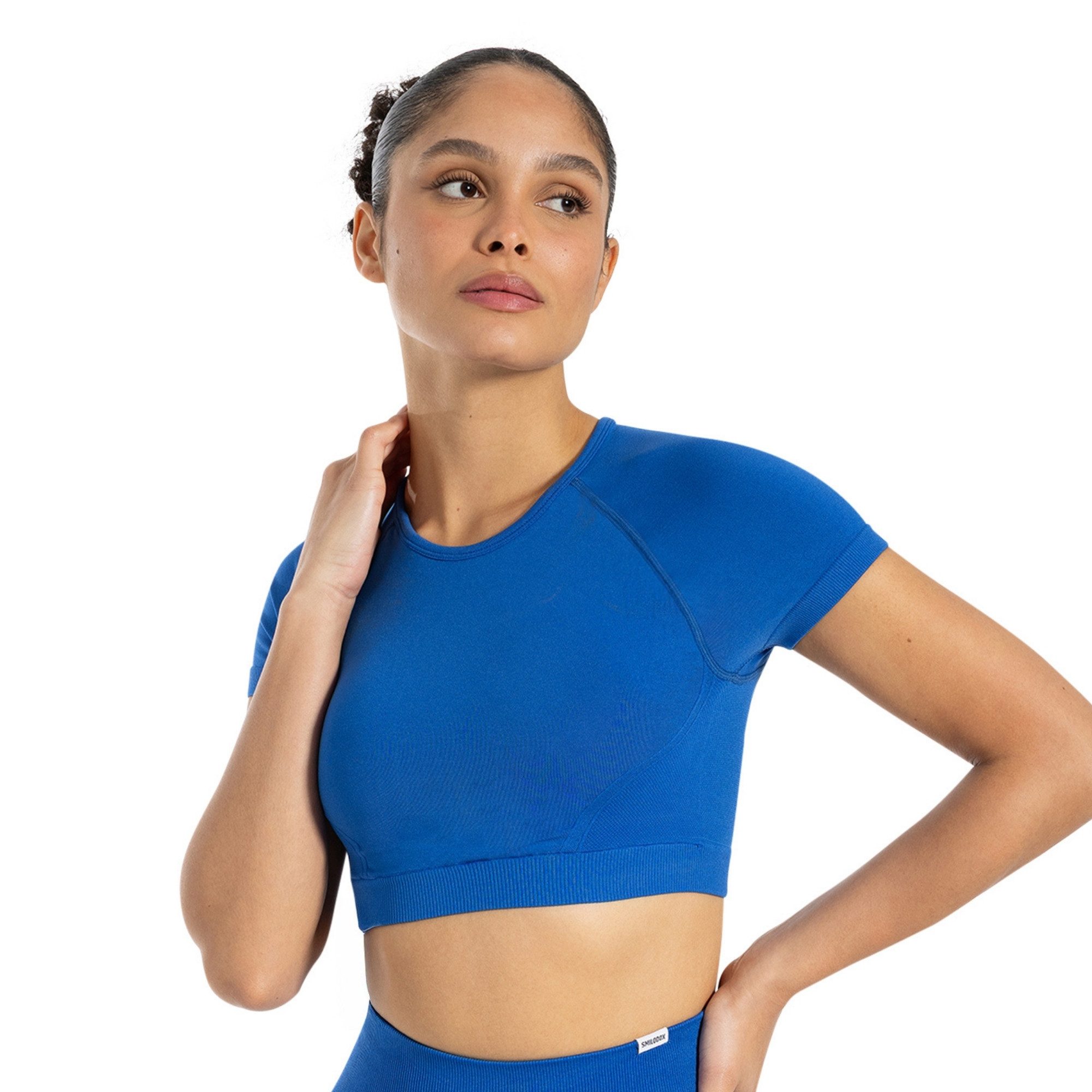 Smilodox Trainingsshirt Soheli, Seamless Fitness Crop Top mit kurzem Ärmel, Gym & Yogashirt Seamless, Bewegungsfreiheit, Trainingsshirt, bauchfrei