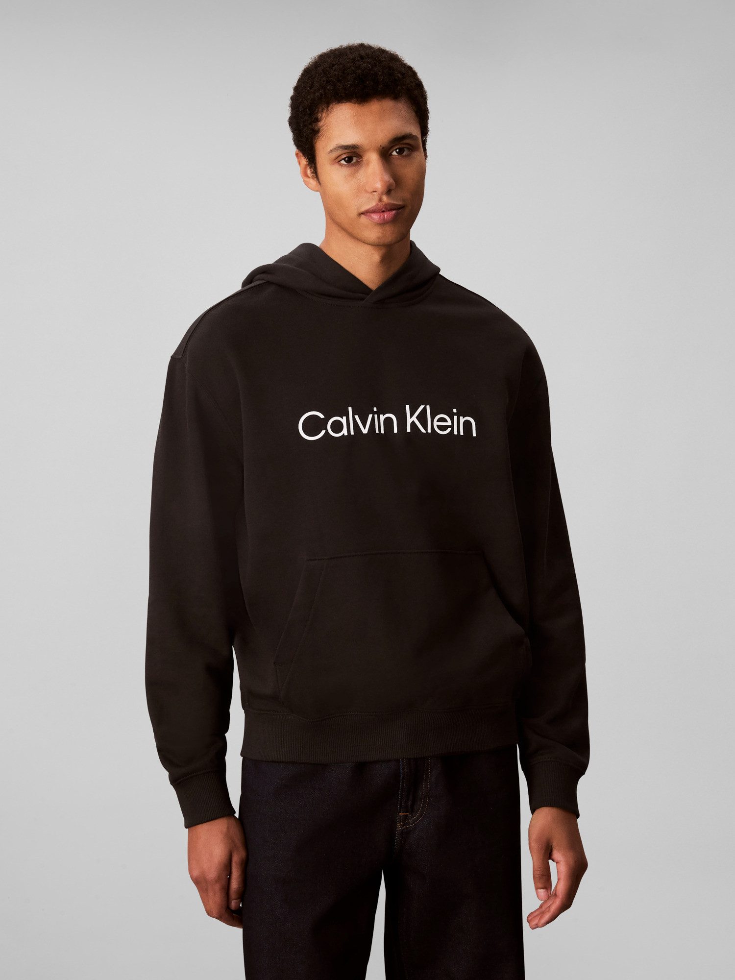 Calvin Klein Kapuzensweatshirt LS EU STANDARD LOGO 350TERRY PO Mit Rundhals günstig online kaufen