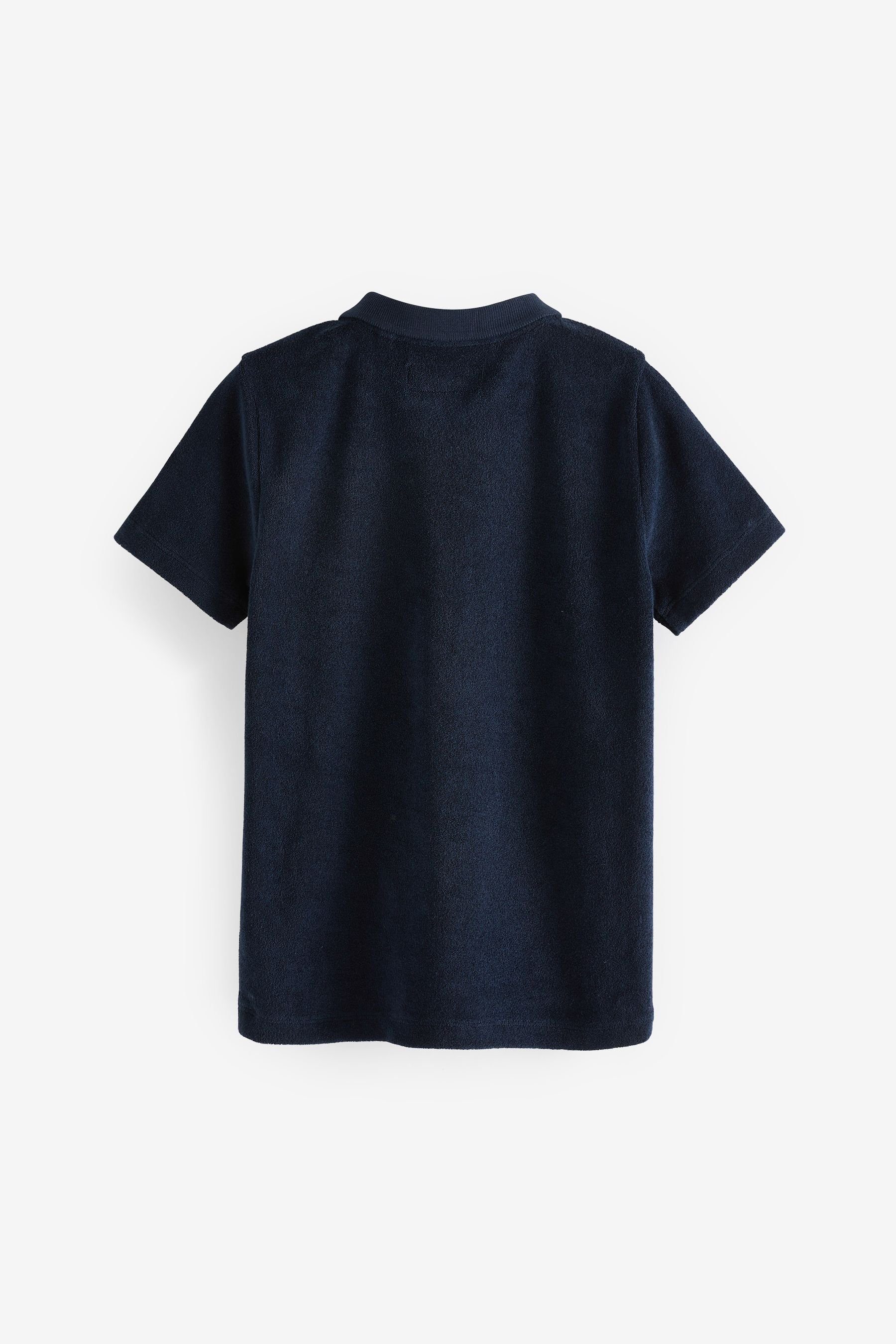 Kinder Shirts Next Poloshirt Kurzärmeliges Frottee-Polohemd mit Reißverschluss