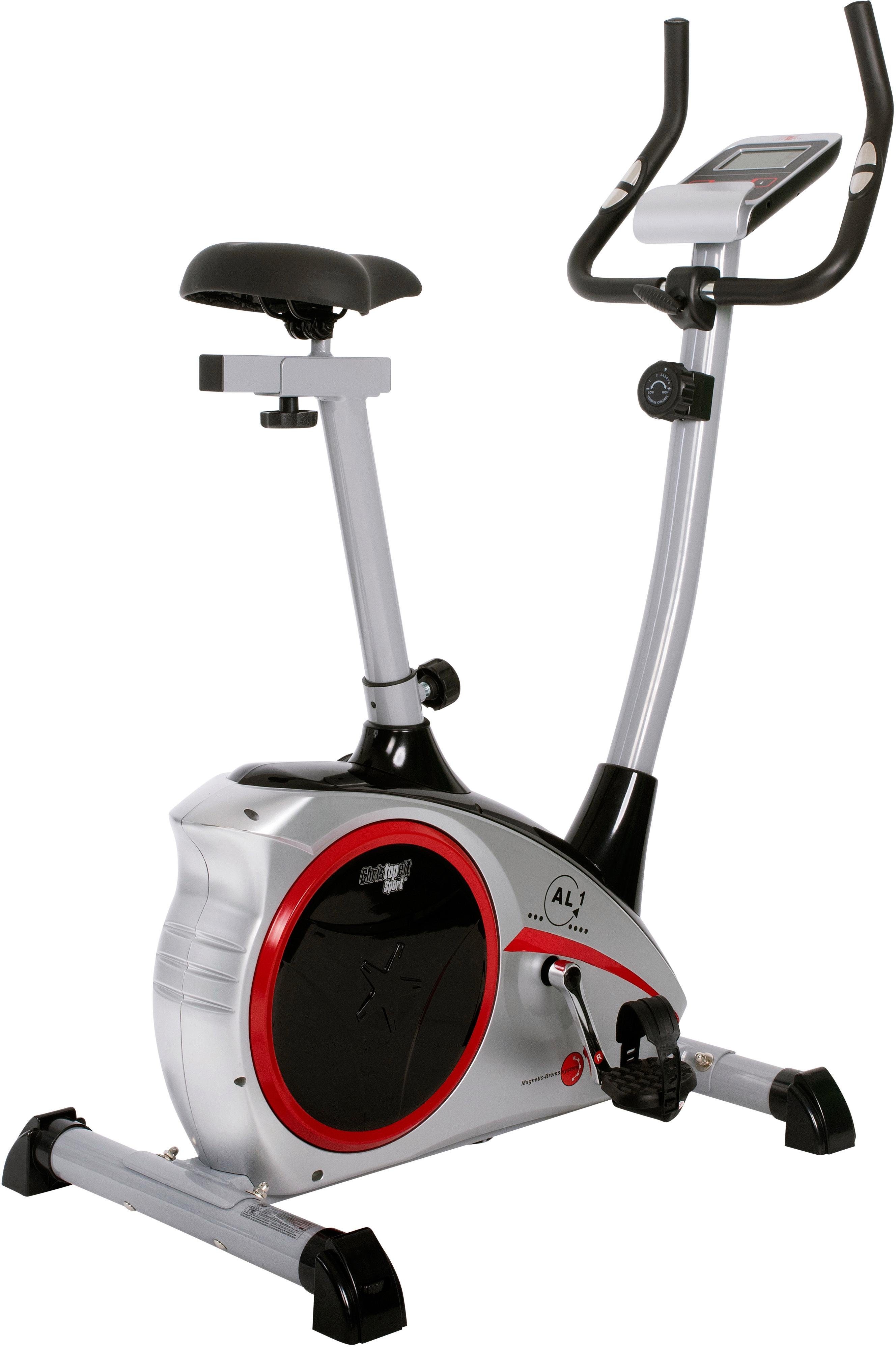 Christopeit Sport® Heimtrainer AL 1 (mit Tablet-Halterung), 150 kg max. Benutzergewicht, Fahrrad, 8 Widerstandsstufen