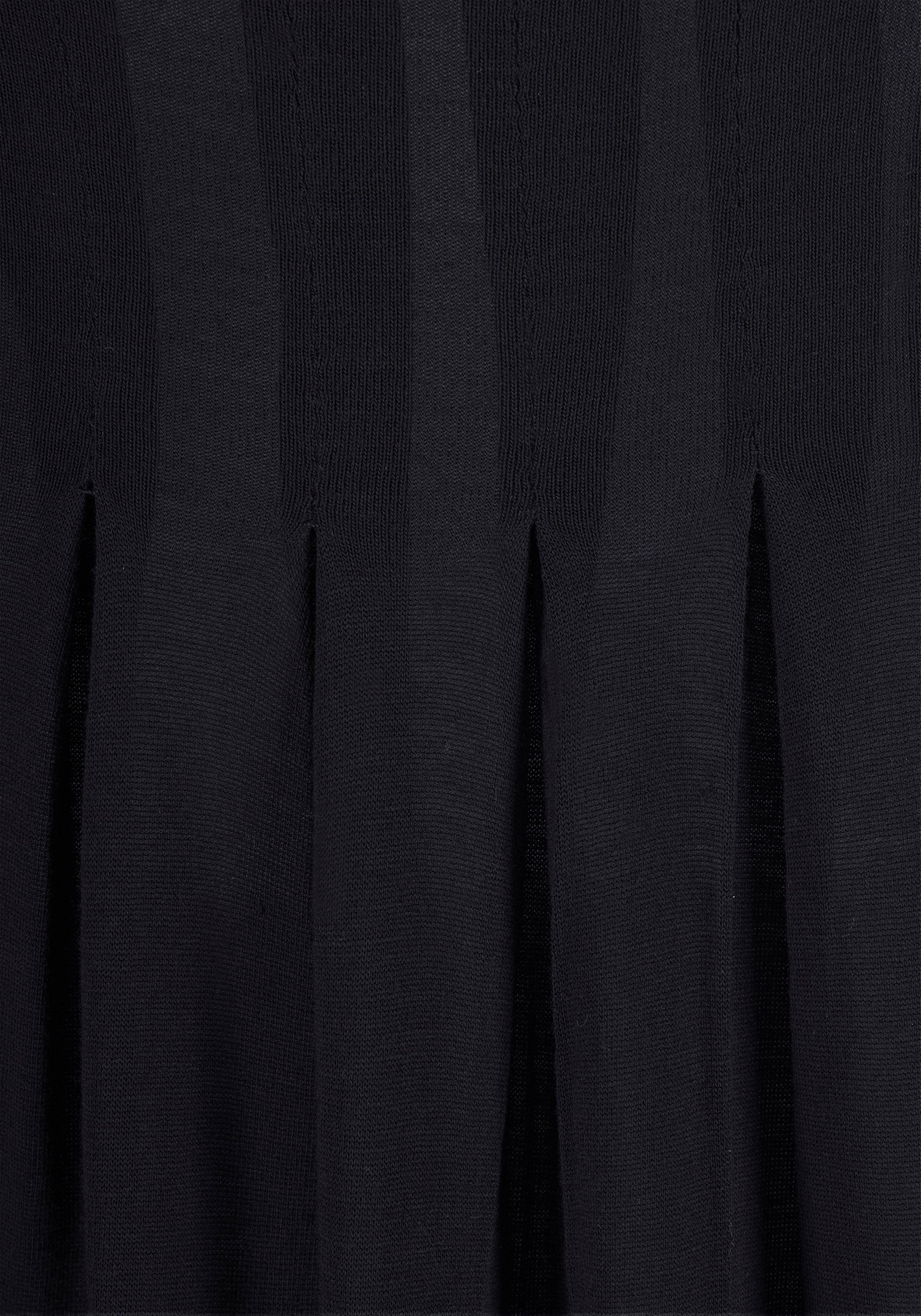 Beachtime by Lascana Strandkleid mit grafischem Druck am Saum, lockeres Hängerchenkleid mit Zierfalten Leichtes Sommerkleid aus Viskose, Jerseykleid, A-Linien-Kleid, casual