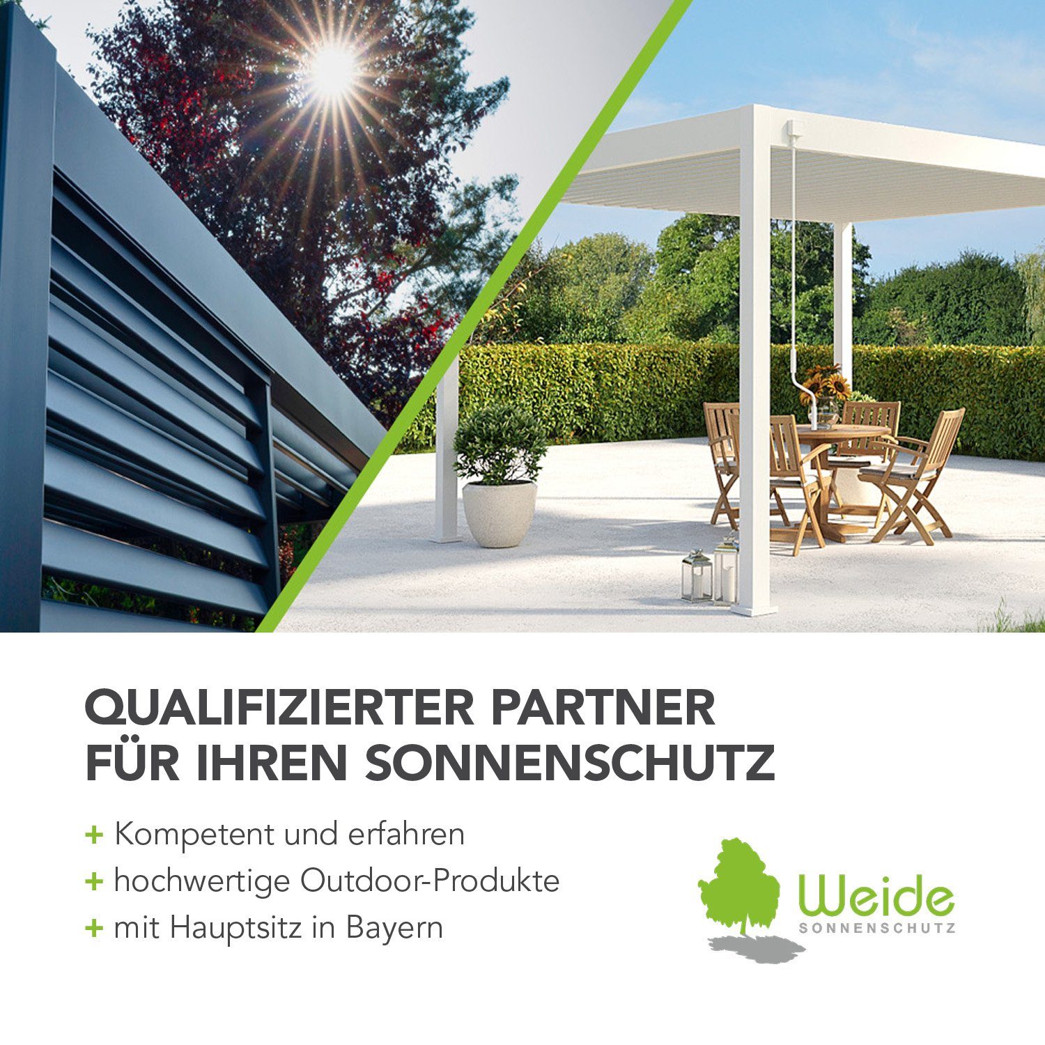 Weide Pergola Deluxe Plus Elektrisch Pavillon Terrassenüberdachung Aluminium LED 3x4, BxTxH: 400x300x255 cm