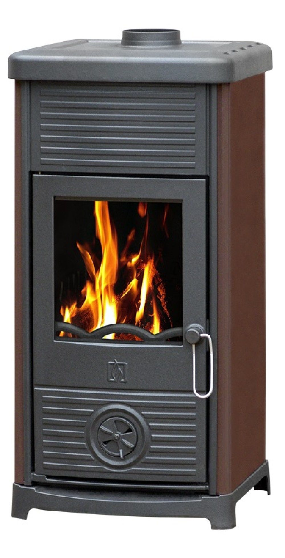 Plamen Kaminofen Maestral N braun Herdplatte, 6,50 kW günstig online kaufen