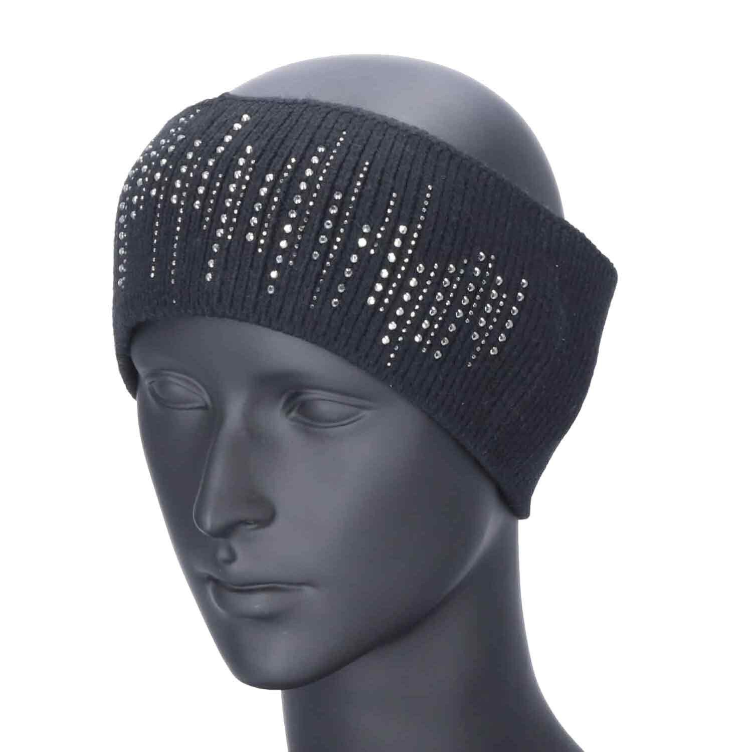 Antonio Strickmütze Antonio Strick Stirnband mit Pailletten schwarz (1-St) günstig online kaufen