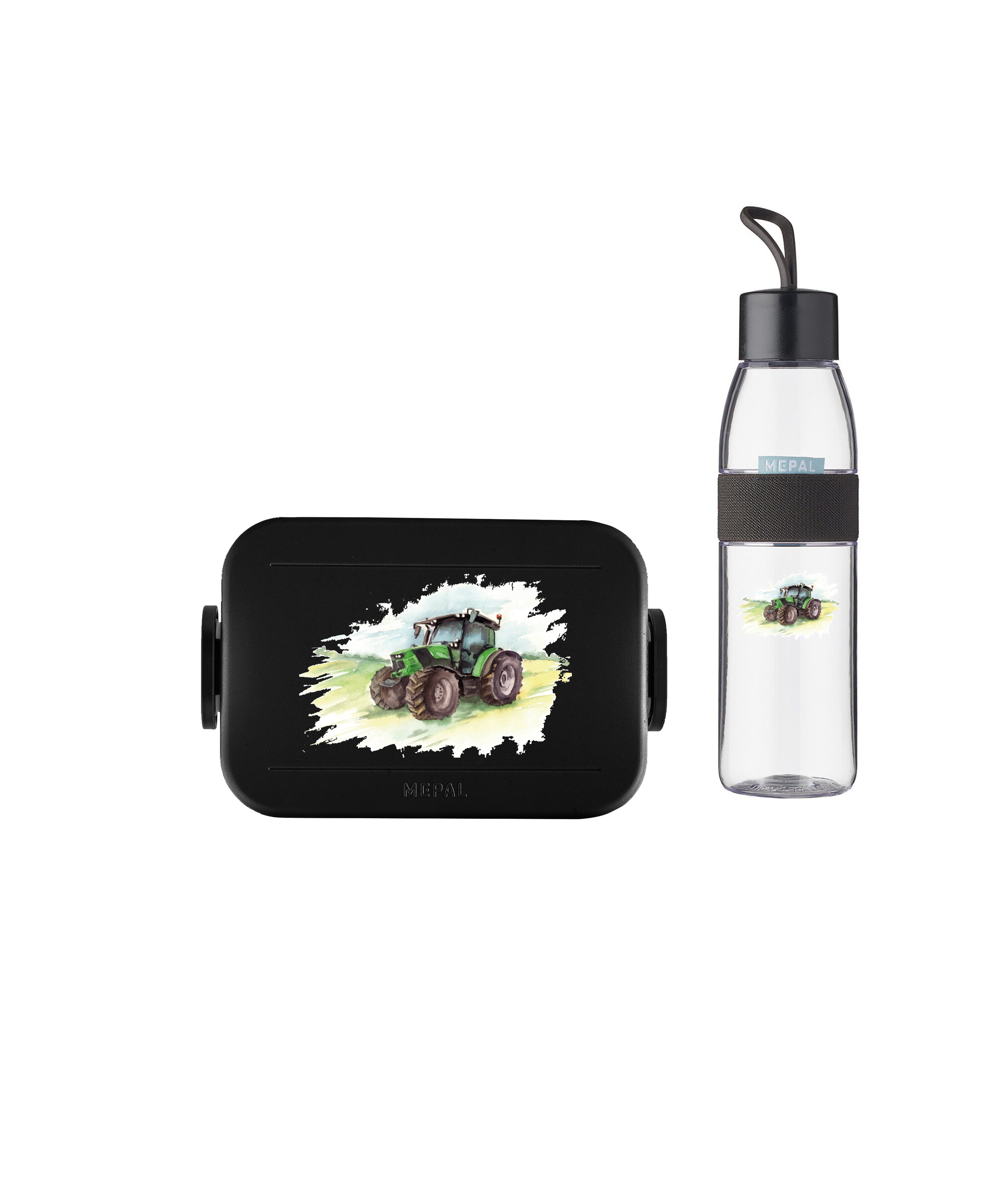 Trecker, Take midi Lunchbox Box Mit Trinkflasche Nordic-Black a Mepal Mepal mit Bento Lunchbox break einem