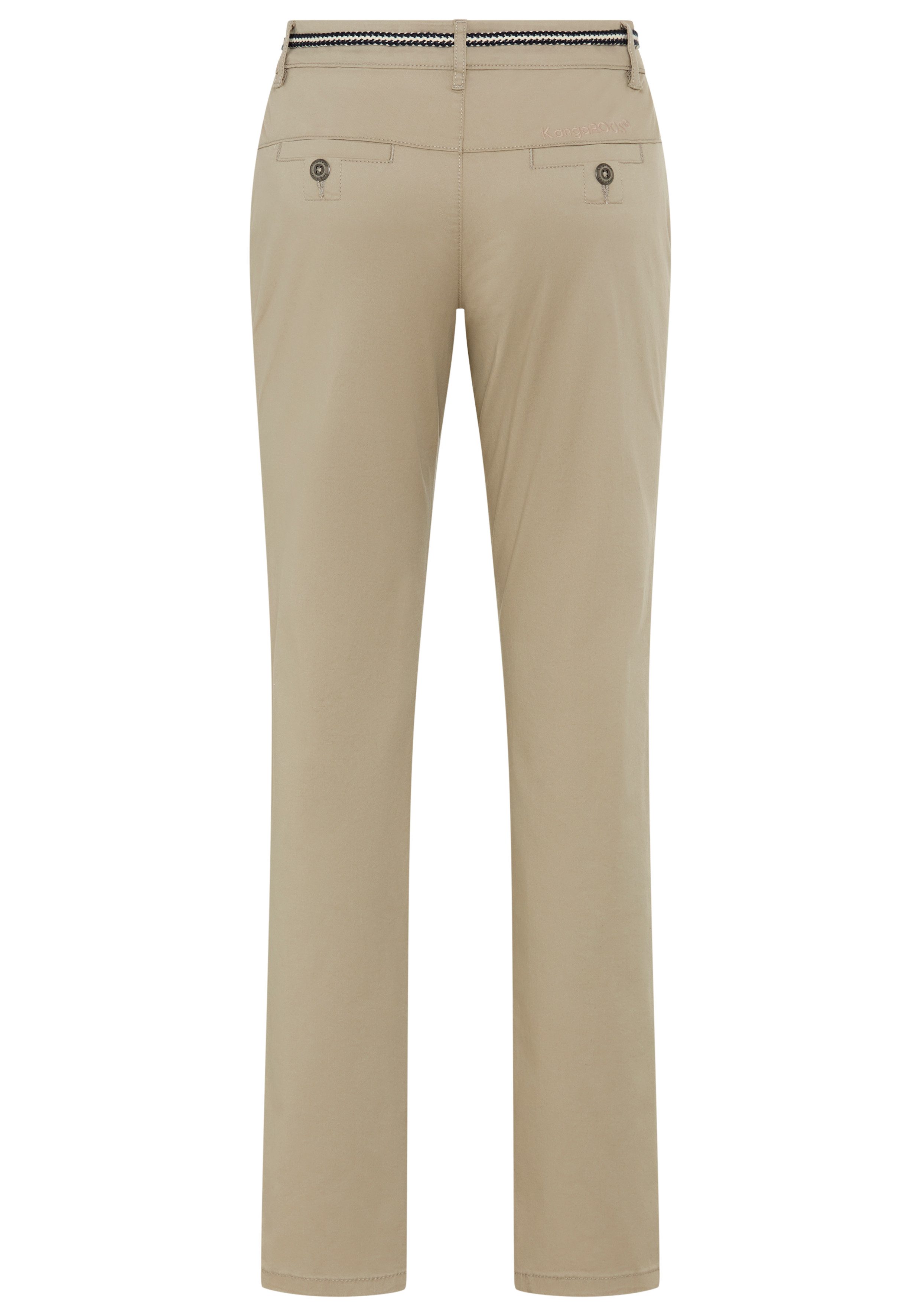 KangaROOS Chinohose (Set, 2-tlg., mit Gürtel) in schmaler Form, mit Kordel zu binden