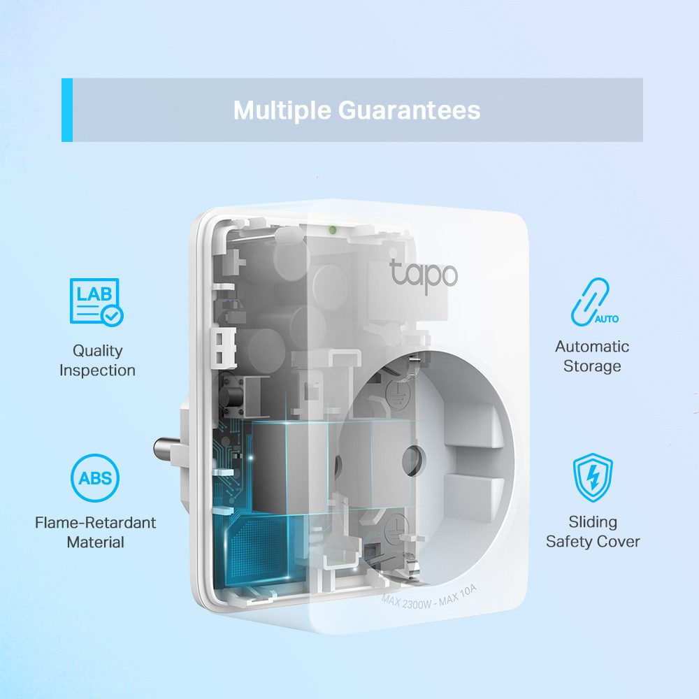 Tapo Steckdose Tapo WLAN Smart Steckdose Tapo P100(2-Pack), Smart Home Steckdose