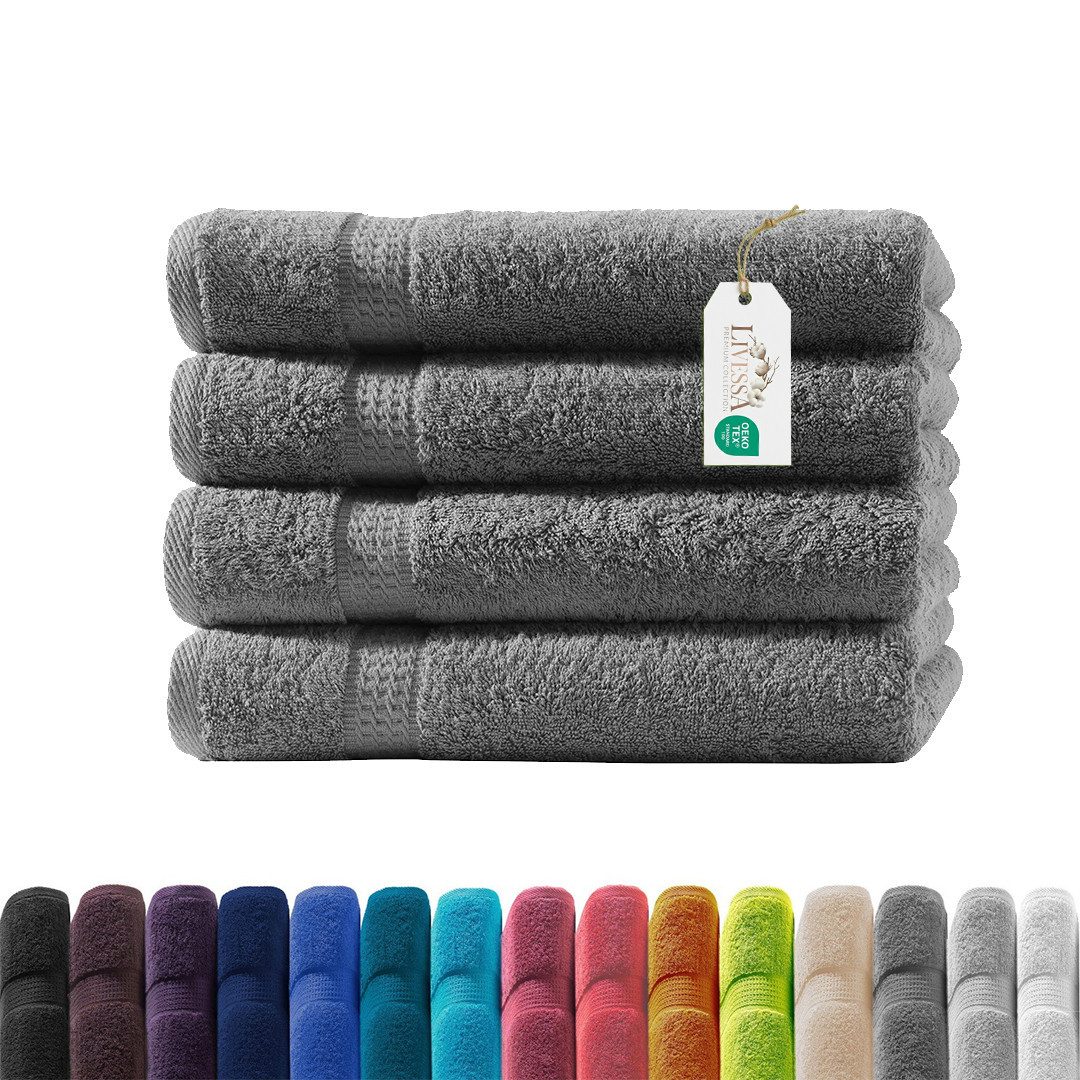 livessa Handtücher Frottiertücher Elegance - Handtuch - Duschtuch - Badetuch - Gästetuch, Luxuriöse Qualität der Spitzenklasse, aus 100% Baumwolle – 500 g/m².