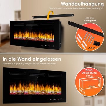 KESSER Elektrokamin, Elektrokamin Wandkamin Elektrischer Kamin mit Heizung