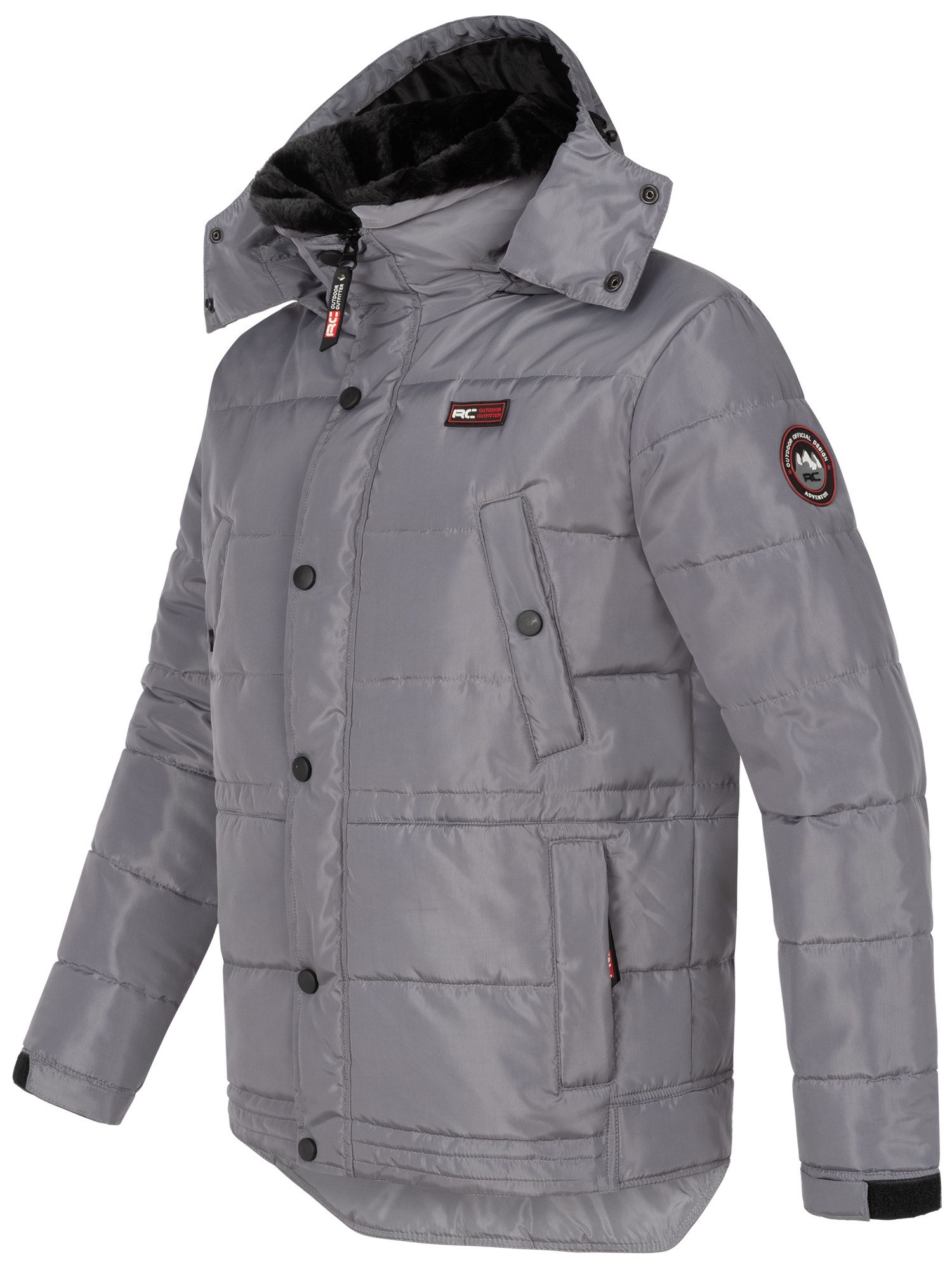 Rock Creek Winterjacke Herren Jacke mit Kunstfellkragen H-393