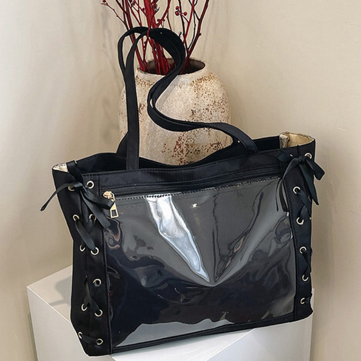 Super Solu Schultertasche Tote Bag Damen Ita Bag – Transparente Schultertas günstig online kaufen