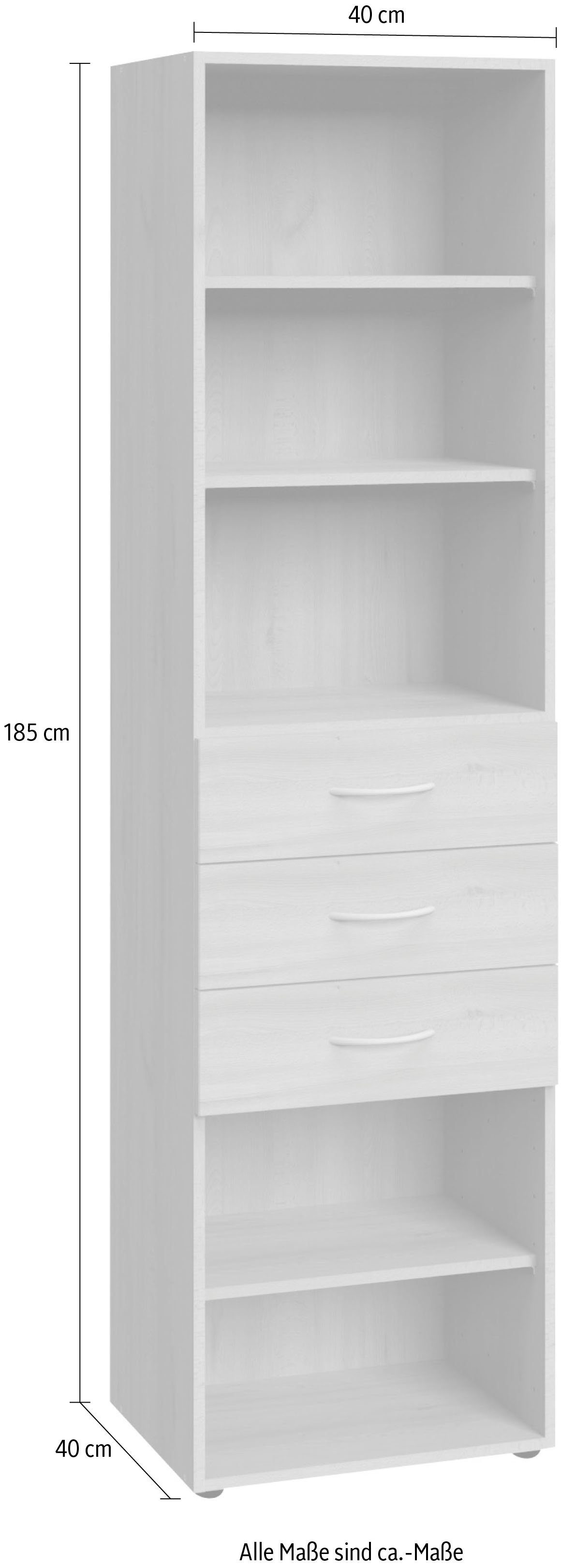 40 Regal Weiß Multiraumkonzept, Breite cm | Wimex Weiß