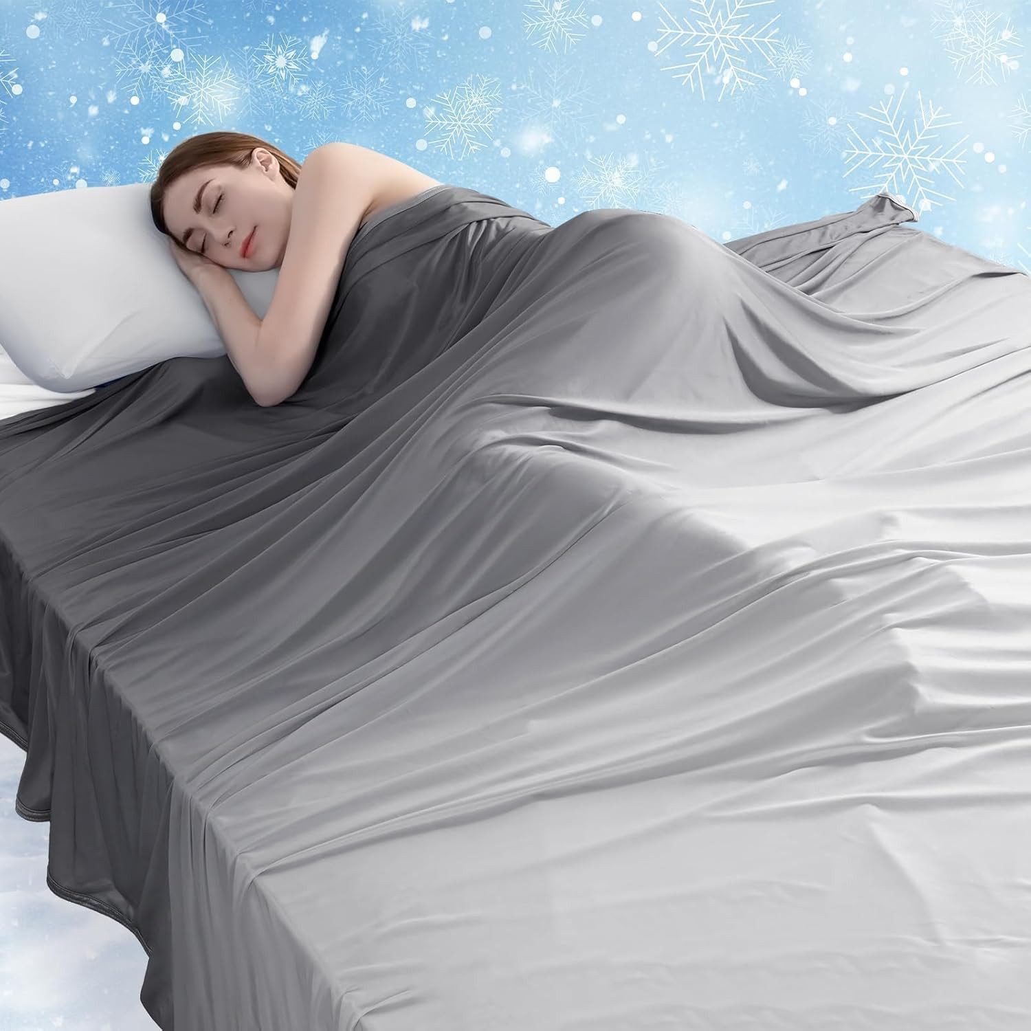 Elegear Sommerbettdecke kühldecken zum schlafen kühlende bettdecke sommerdecke 150x200/200x220, Bezug: ‎Oberfläche: 75% Nylon 25% Polyester; Rückseite: 100% natürliche Bambusfaser, kühldecke sommer, Q-Max>0,5, Atmungsaktive Sofadecke, Reisedecke
