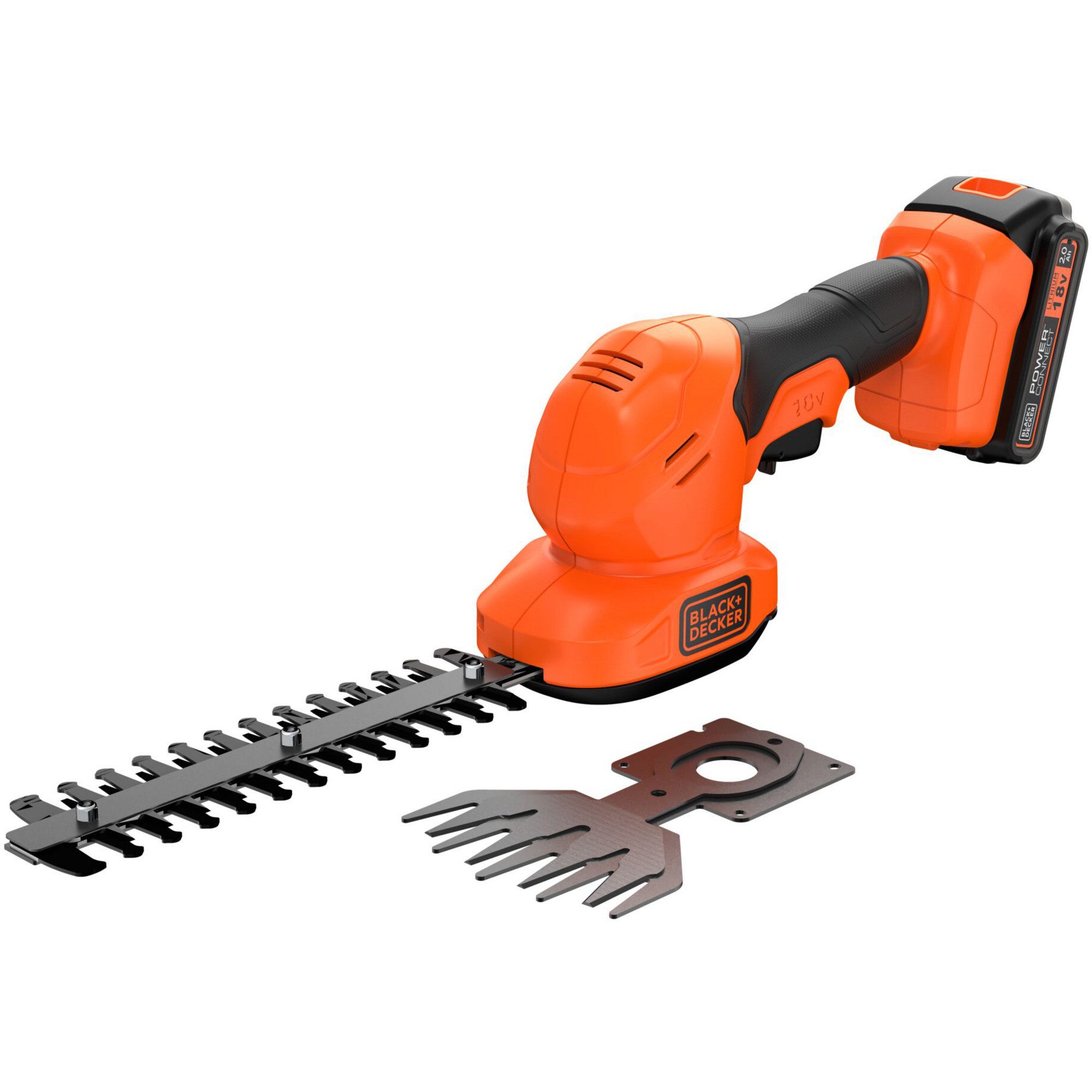 Black + Decker Astschere BLACK+DECKER Akku-Grasschere und -Strauchschere