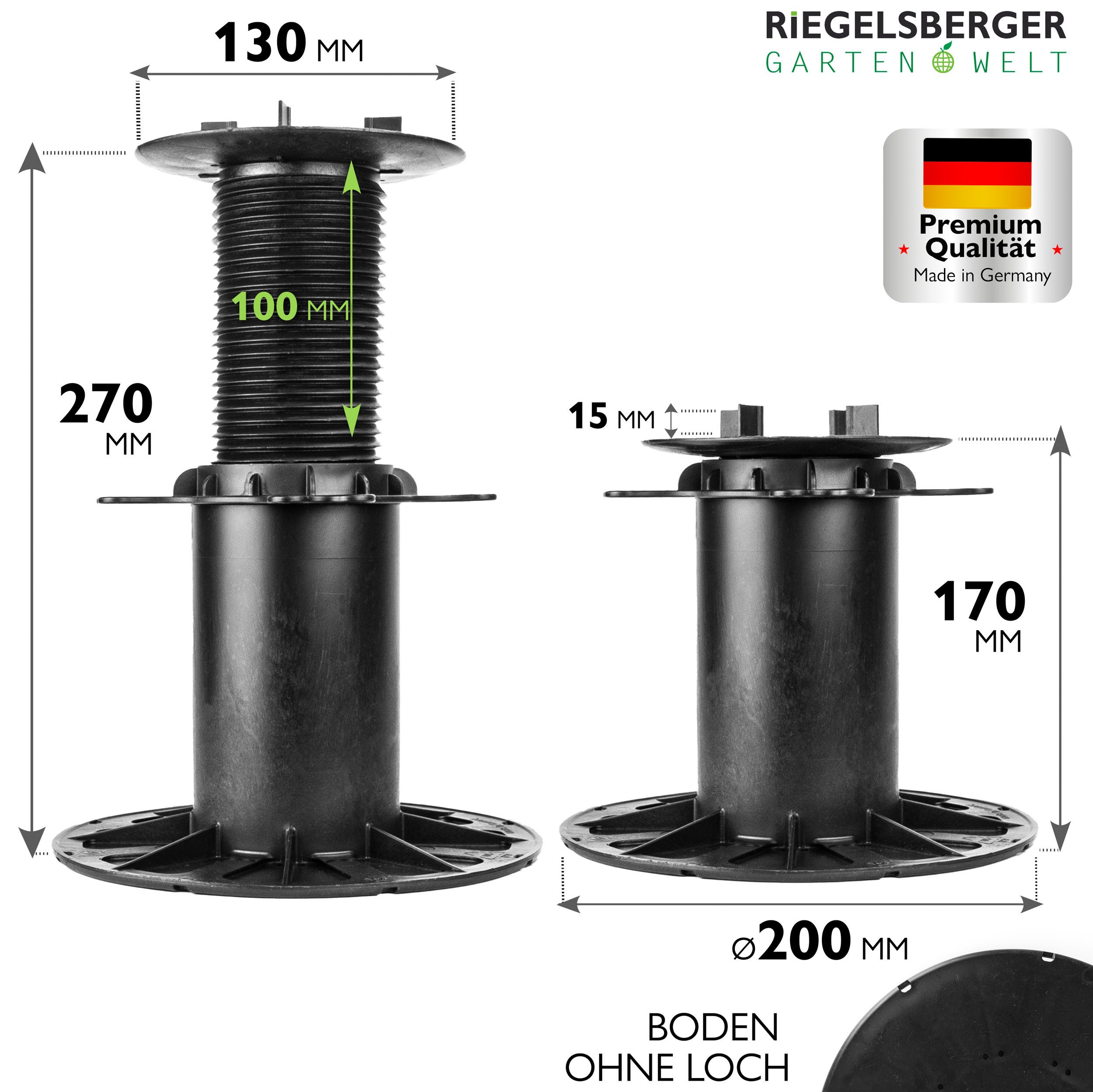Gartenwelt Riegelsberger Terrasse 1 Karton Premium Plattenlager Premium für Stein Beton Keramikplatten, BxT:20x20 cm
