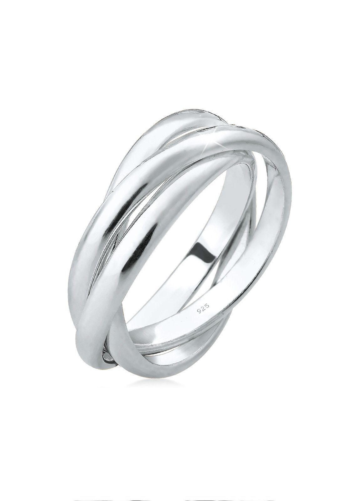 Elli Fingerring Wickelring Trio Trini Basic 925 Silber, Ring Set