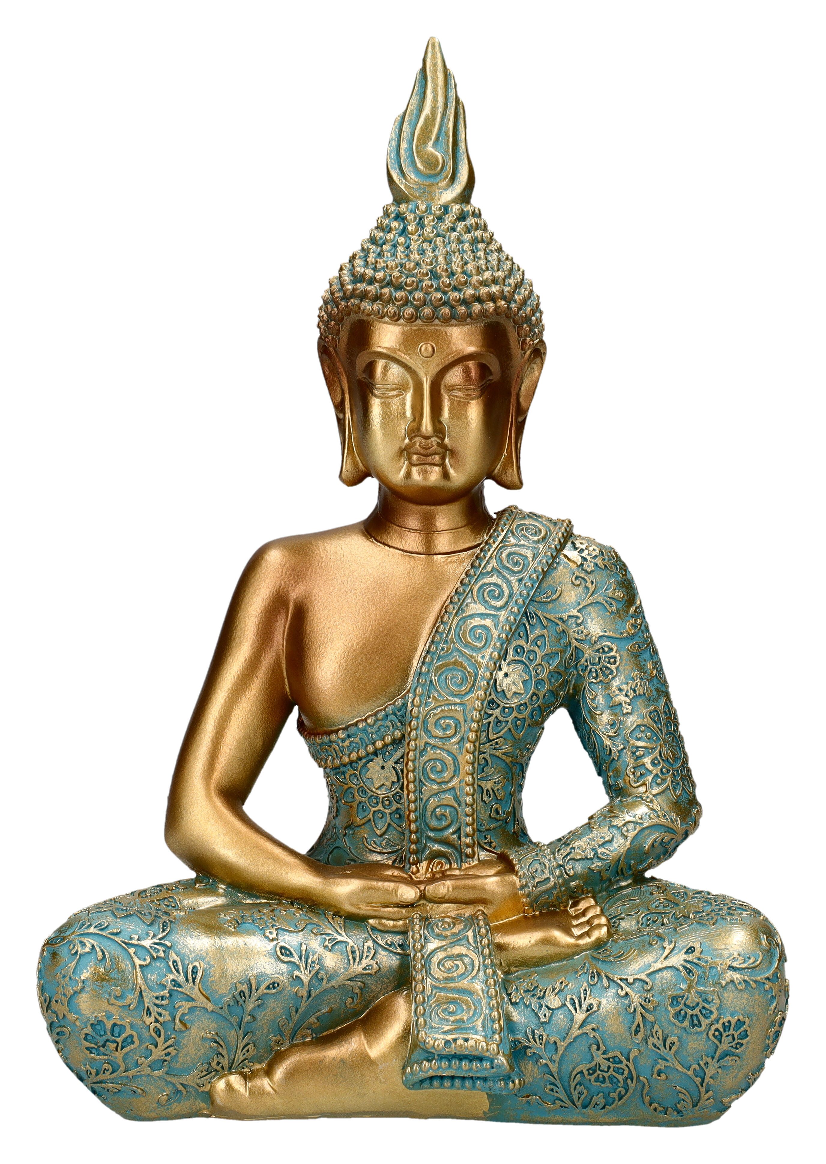 Figuren Shop GmbH Dekofigur Buddha Figur - Mint grün klein - Mythologie Fan günstig online kaufen