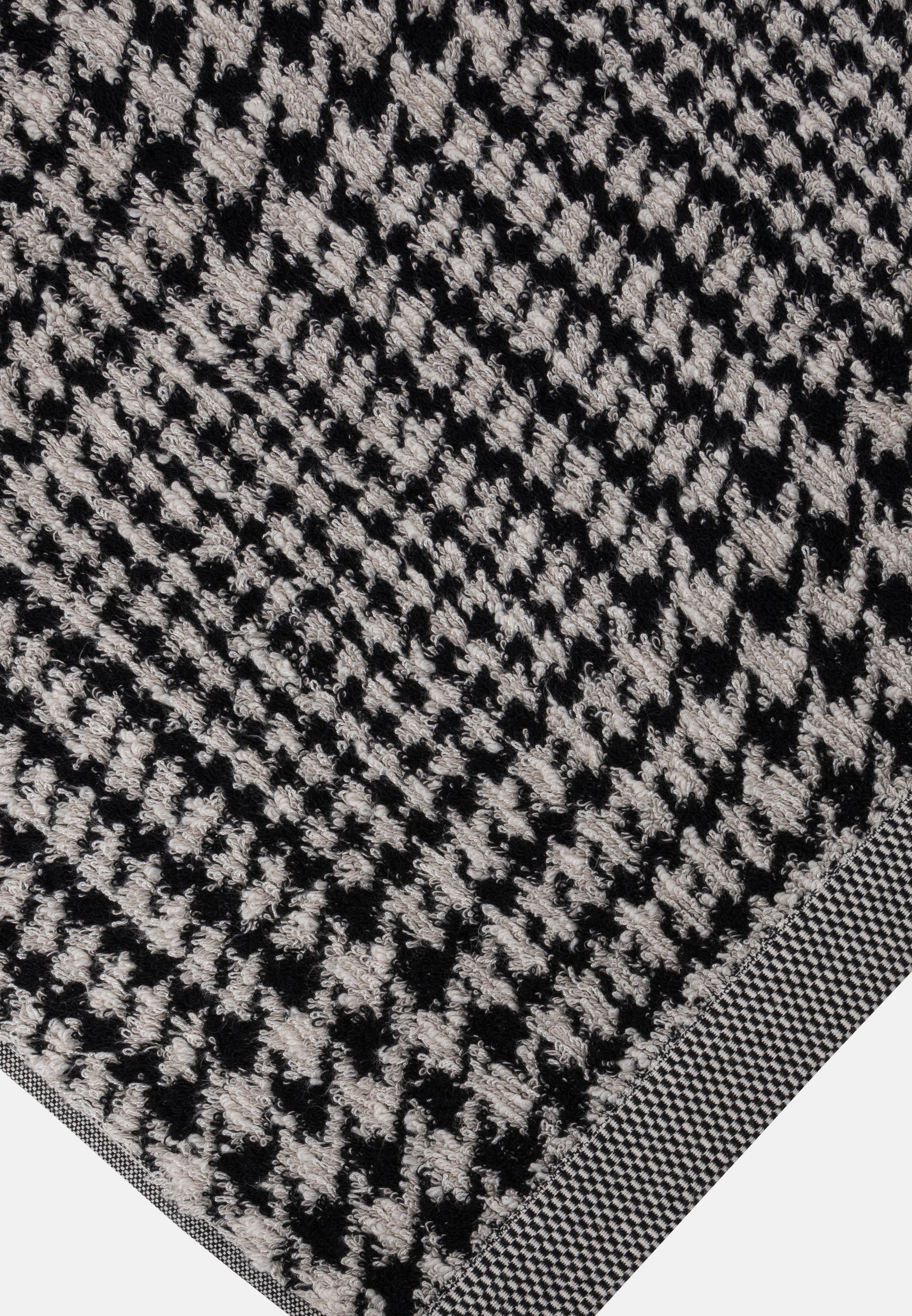 Möve Handtuch Set Handtuch Materialmix Baumwolle, Glencheck, - 4 Nature/Black - Weicher Brooklyn X im Set Baumwolle 4-tlg), - (Spar-Set
