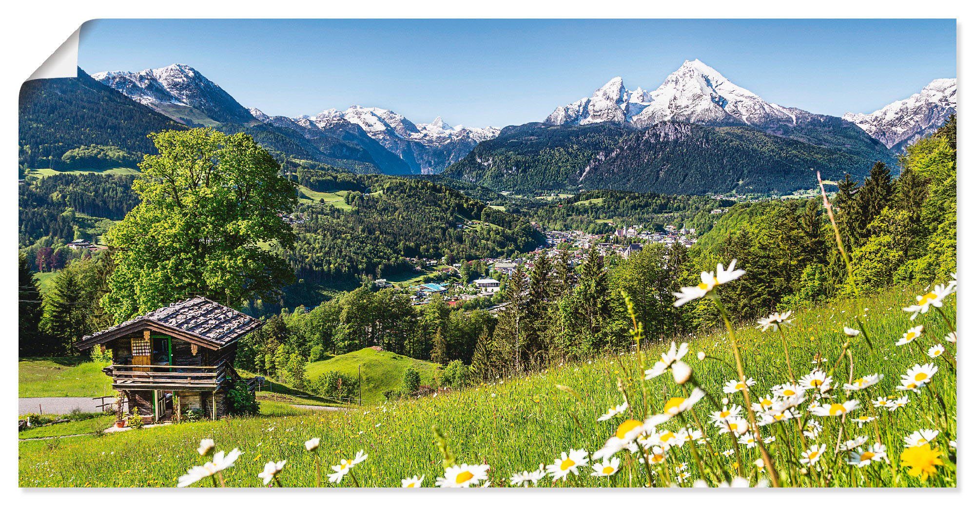 Artland Wandbild Landschaft in den Bayerischen Alpen, Berge (1 St), als Leinwandbild, Poster in verschied. Größen