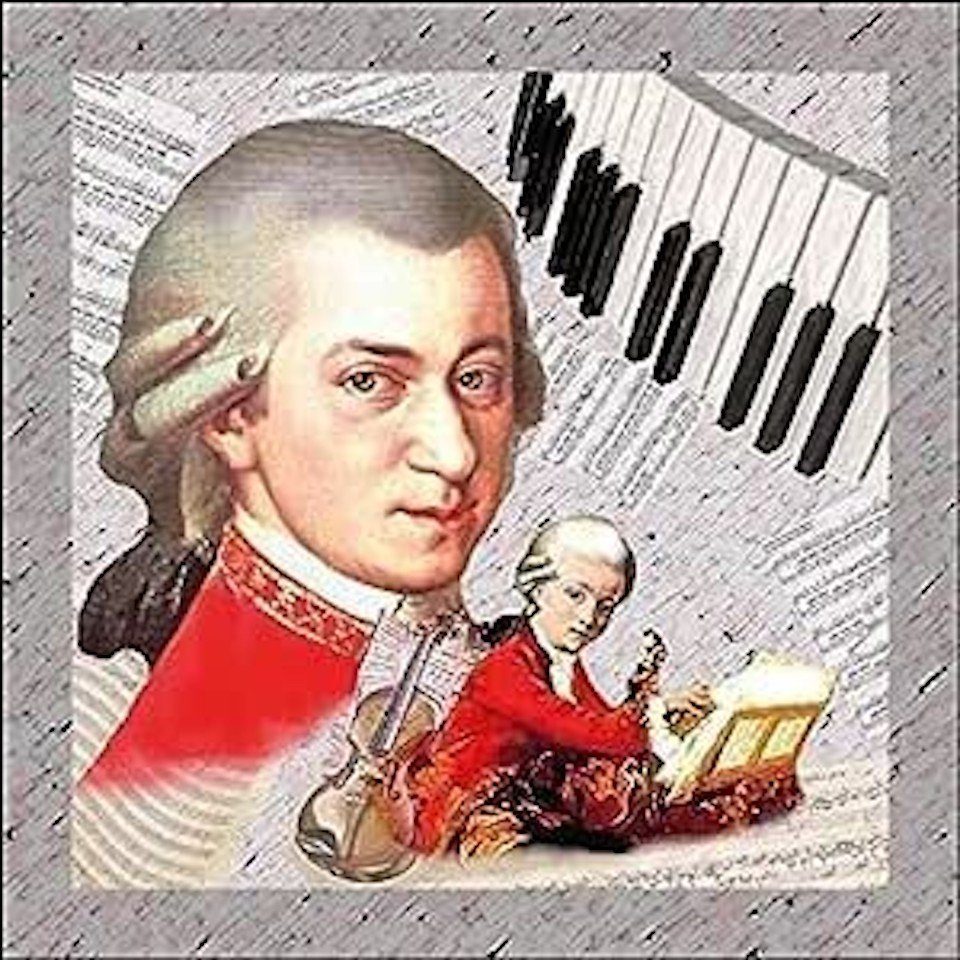 Ambiente Luxury Paper Products Papierserviette Lunch Салфетки Musiker Mozart ca 33x33cm 3-lagig, Tischdeko, Ideal als Geschenk / Tischdeko / Decoupag / Салфеткиtechnik