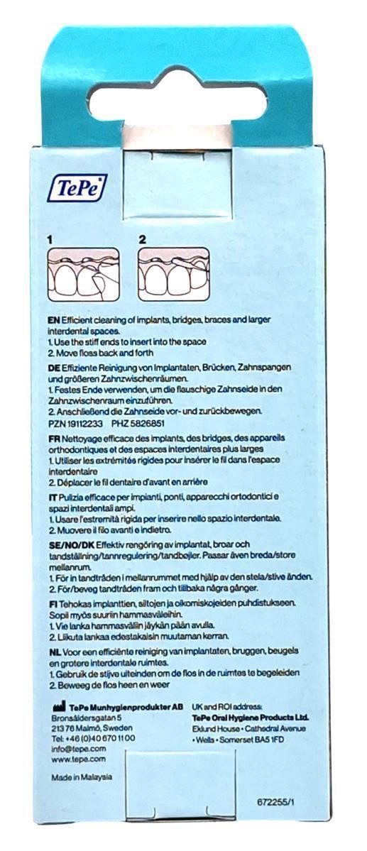 TePe Zahnseide TePe Bridge und Implantat Floss, (0-St)