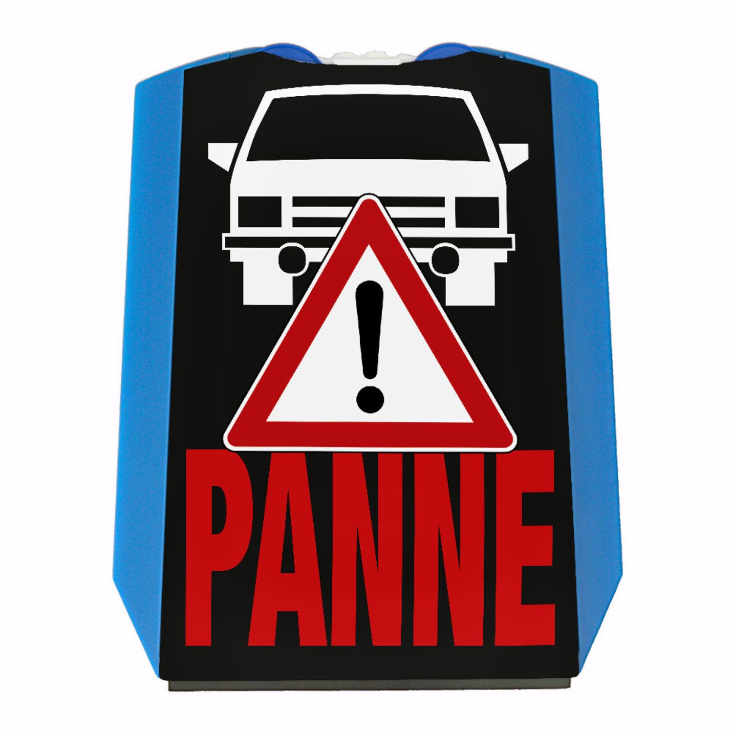 Parkscheibe Panne mit dem PKW Parkscheibe Auto Motiv in schwarz und 2