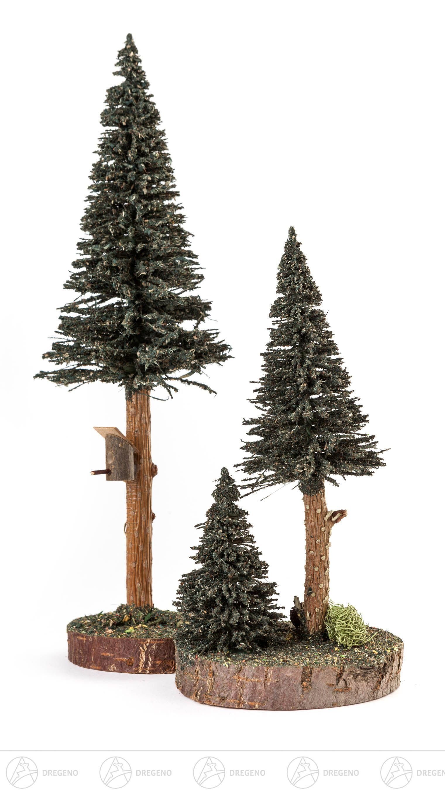 Kunstbaum Bäume Nadelbäume mit Vogelhaus grün Höhe ca 27 cm NEU, Dregeno Erzgebirge, Höhe 27 cm