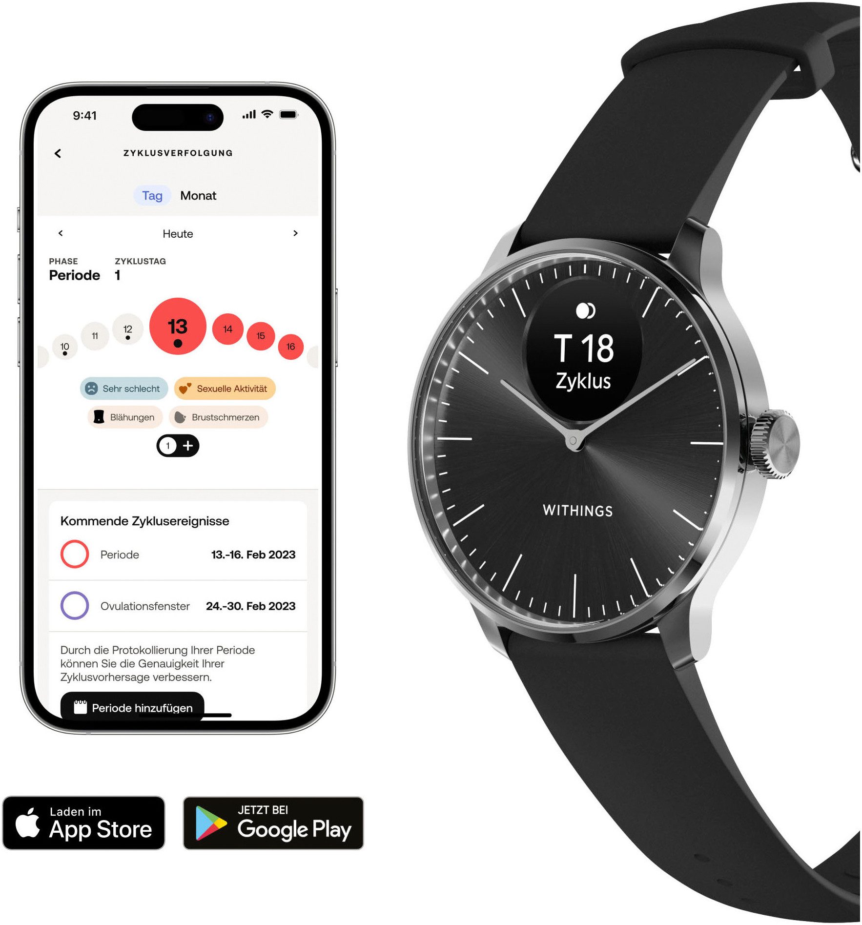 Withings ScanWatch Light 37mm RoseGold, Akku bis 35 Tage, 50 M Wasserdicht Smartwatch (0,63 Zoll, HealthSense OS), Leicht, elegant, langlebig, hybride, für tägliches Gesundheitstracking