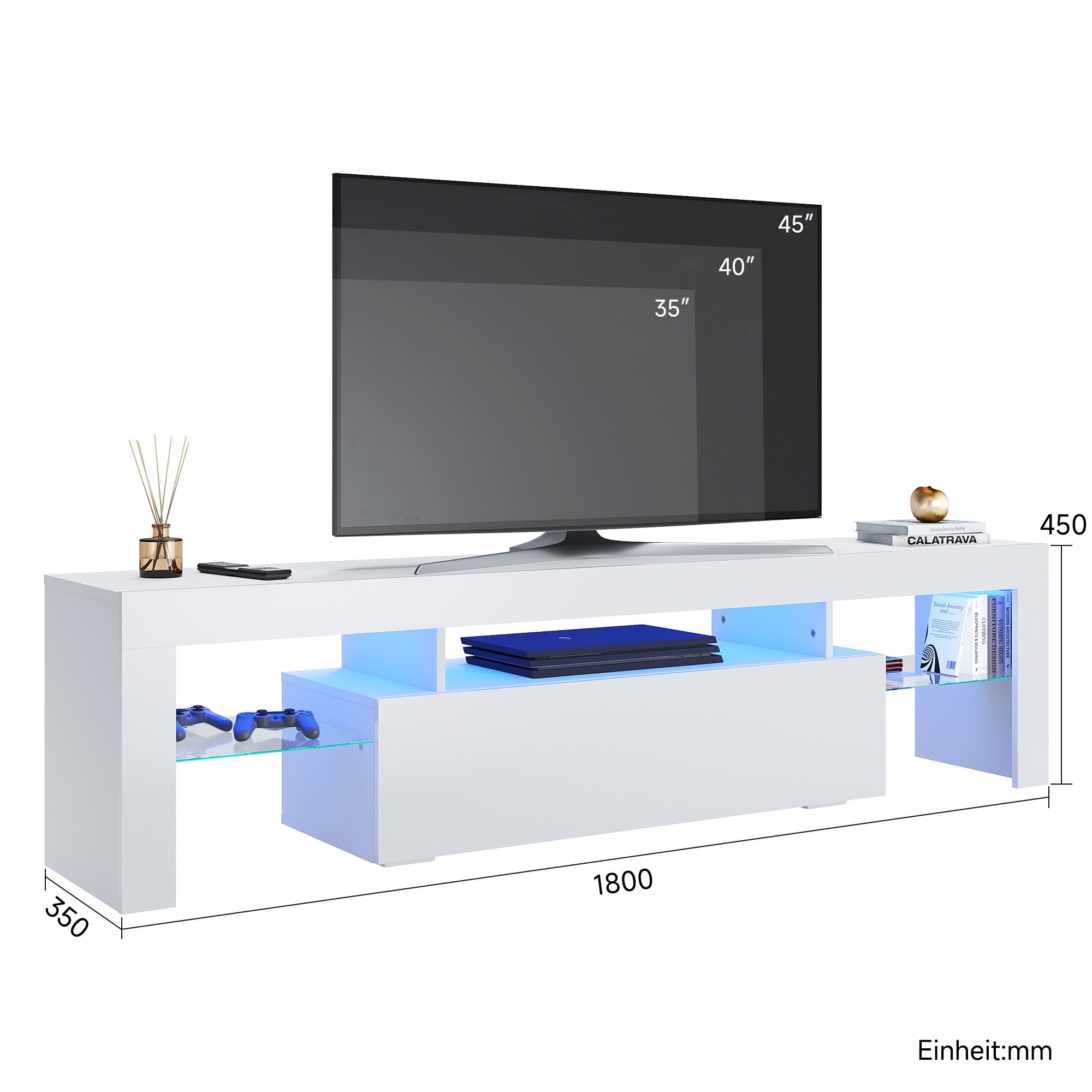 SONNI Lowboard Lowboard 180 cm TV-Schrank TV-Board, stehend, sideboards günstig online kaufen